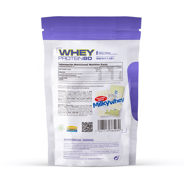 Whey Protein80 - 500g De Mm Supplements Sabor Chocolate Blanco Milky Whey
