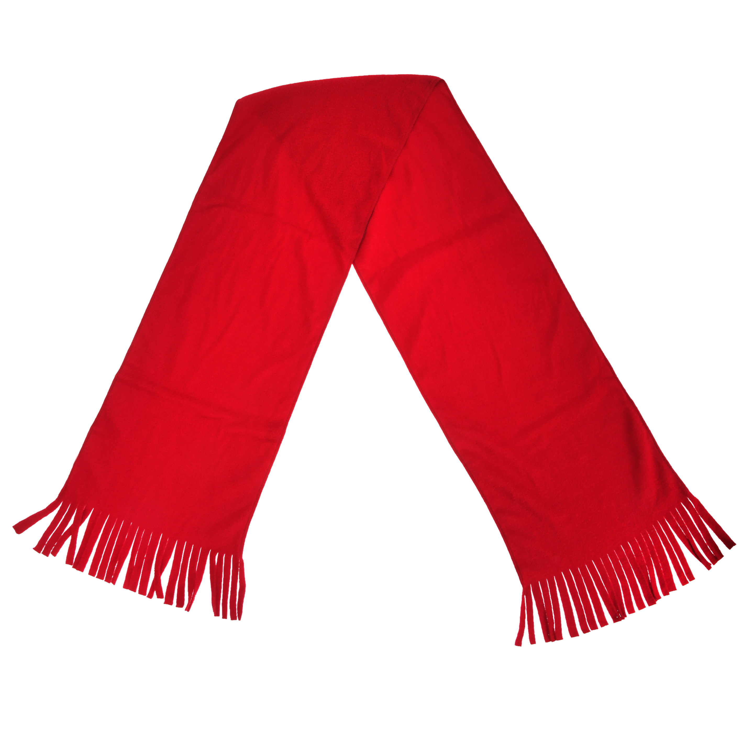 Bufanda De Polar Para Inverno Con Flecos Modelo Active Para Mujer Result (Rojo)