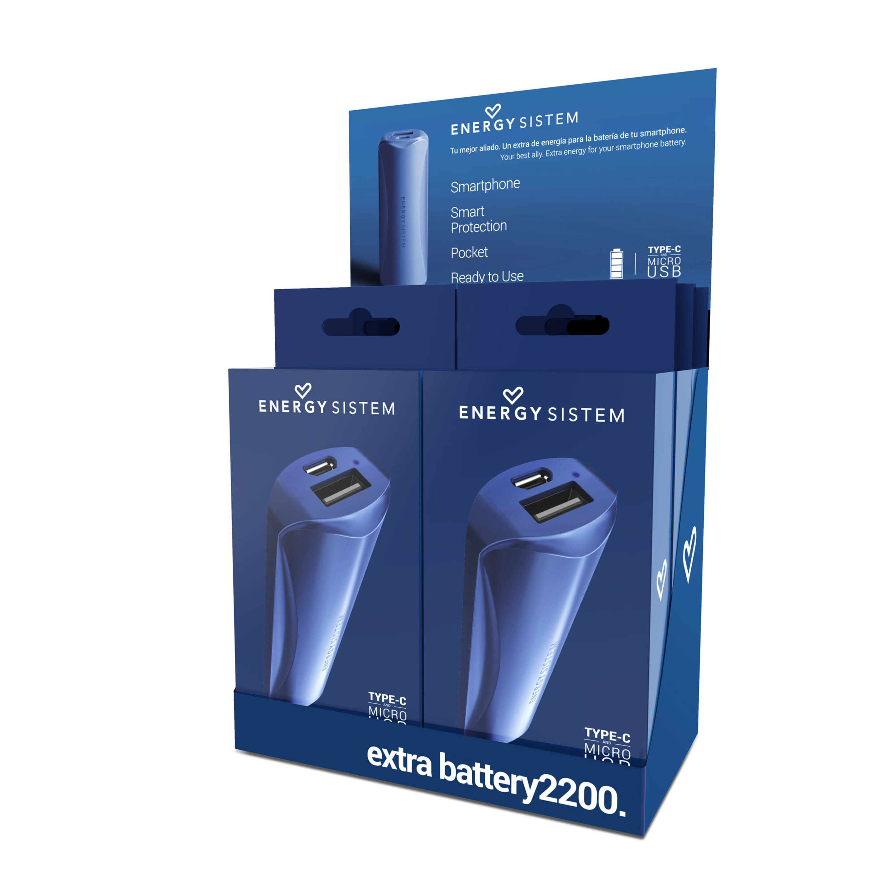 Energy Sistem Extra Battery 2200 Navy - Acessórios