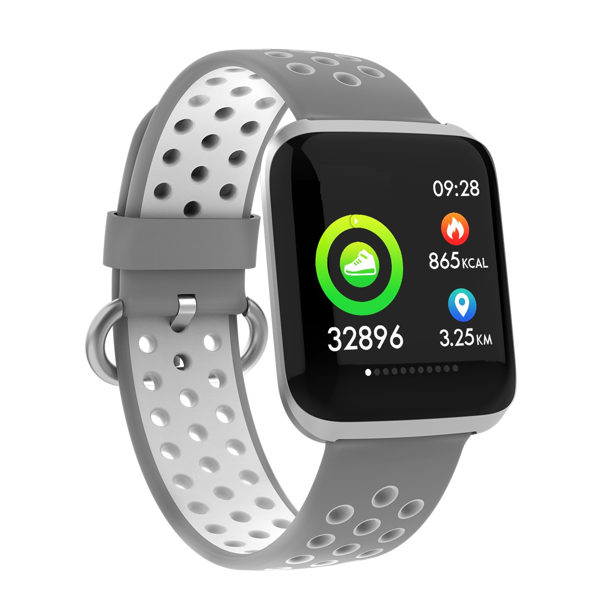 Reloj Inteligente Smartwatch Ip67 Curvo Gris