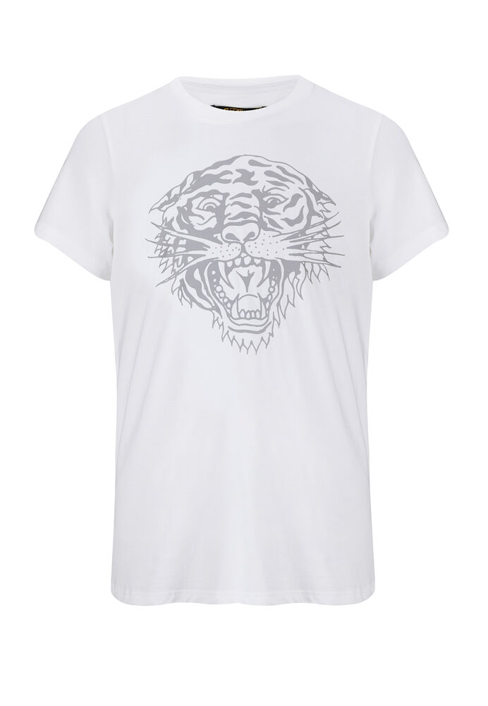 Camiseta Ed Hardy Tiger-glow T-shirt - blanco - 