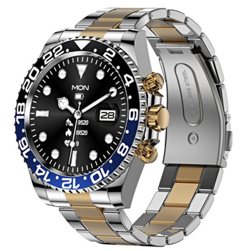 Reloj Inteligente Smart Watch Smartek Acero Inoxidable Sw-aw12 - negro-azul - 