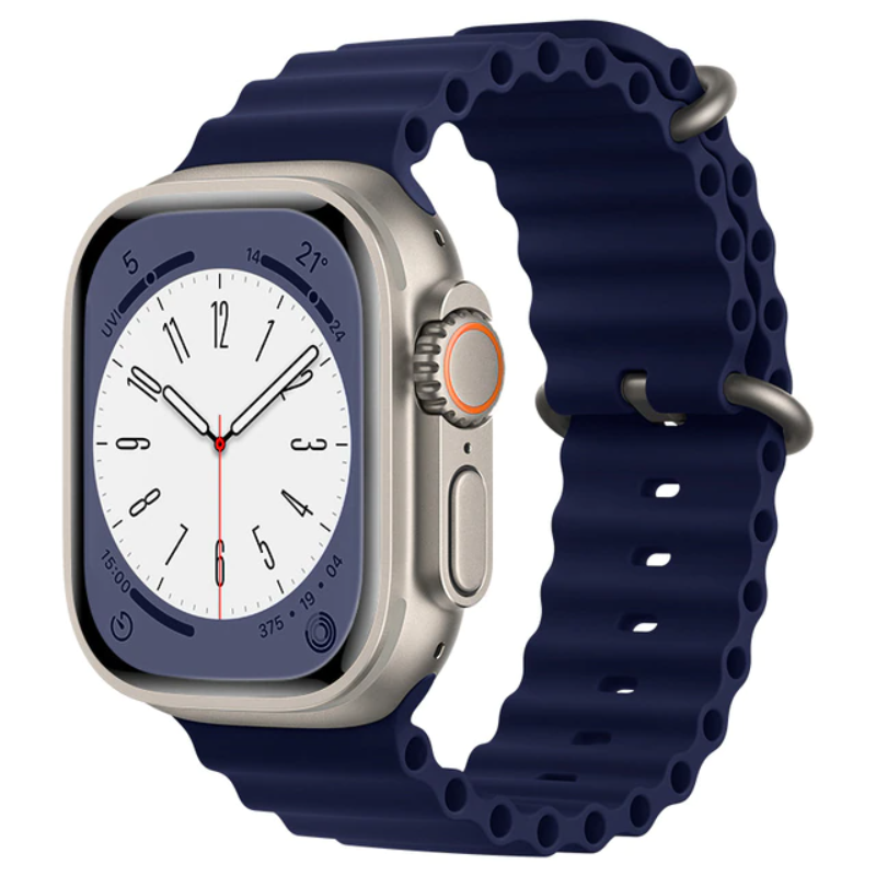 Correa De Silicona Compatible Con Apple Watch 42/44/45/49mm Smartek Smtk-ocean