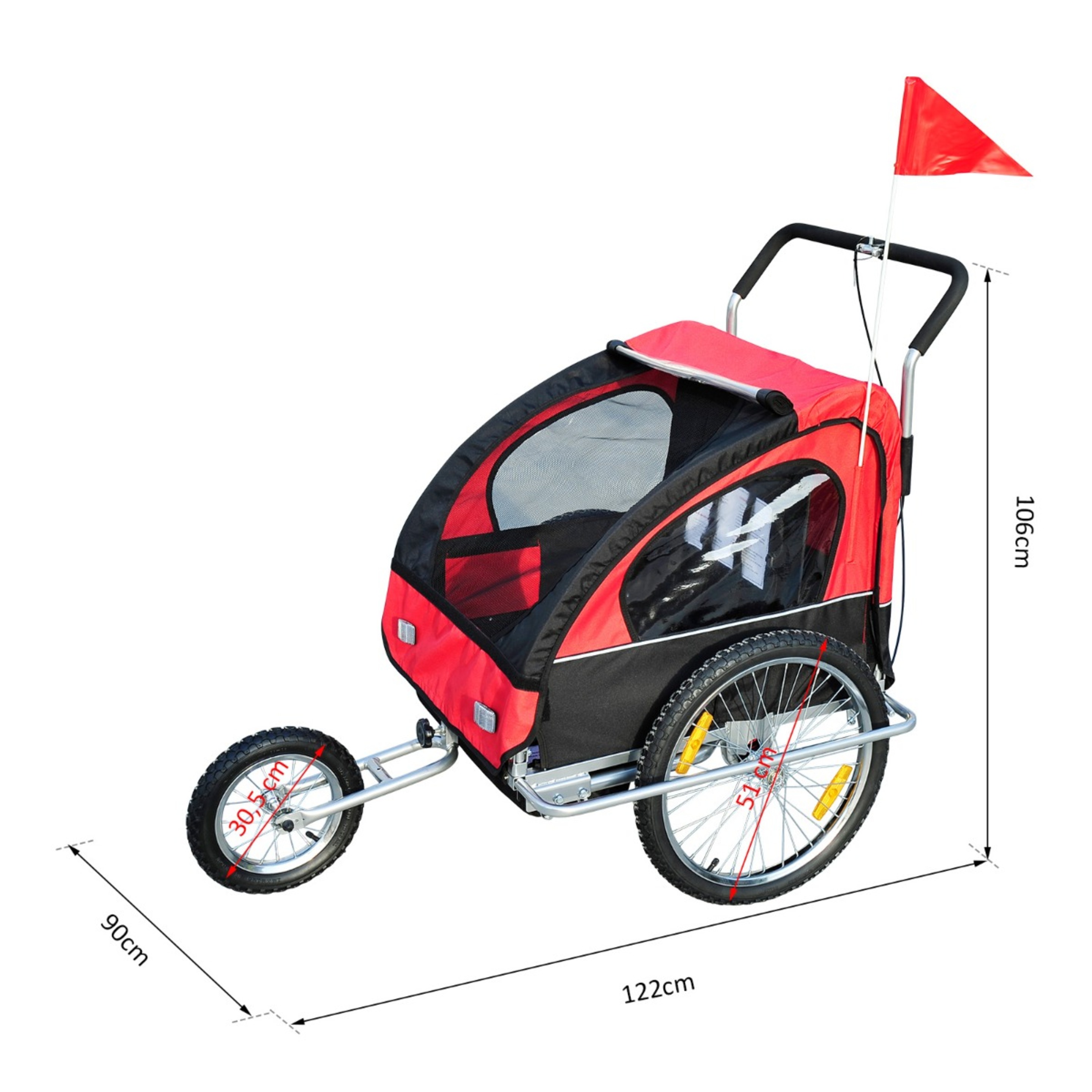 Remolque De Bicicleta Homcom