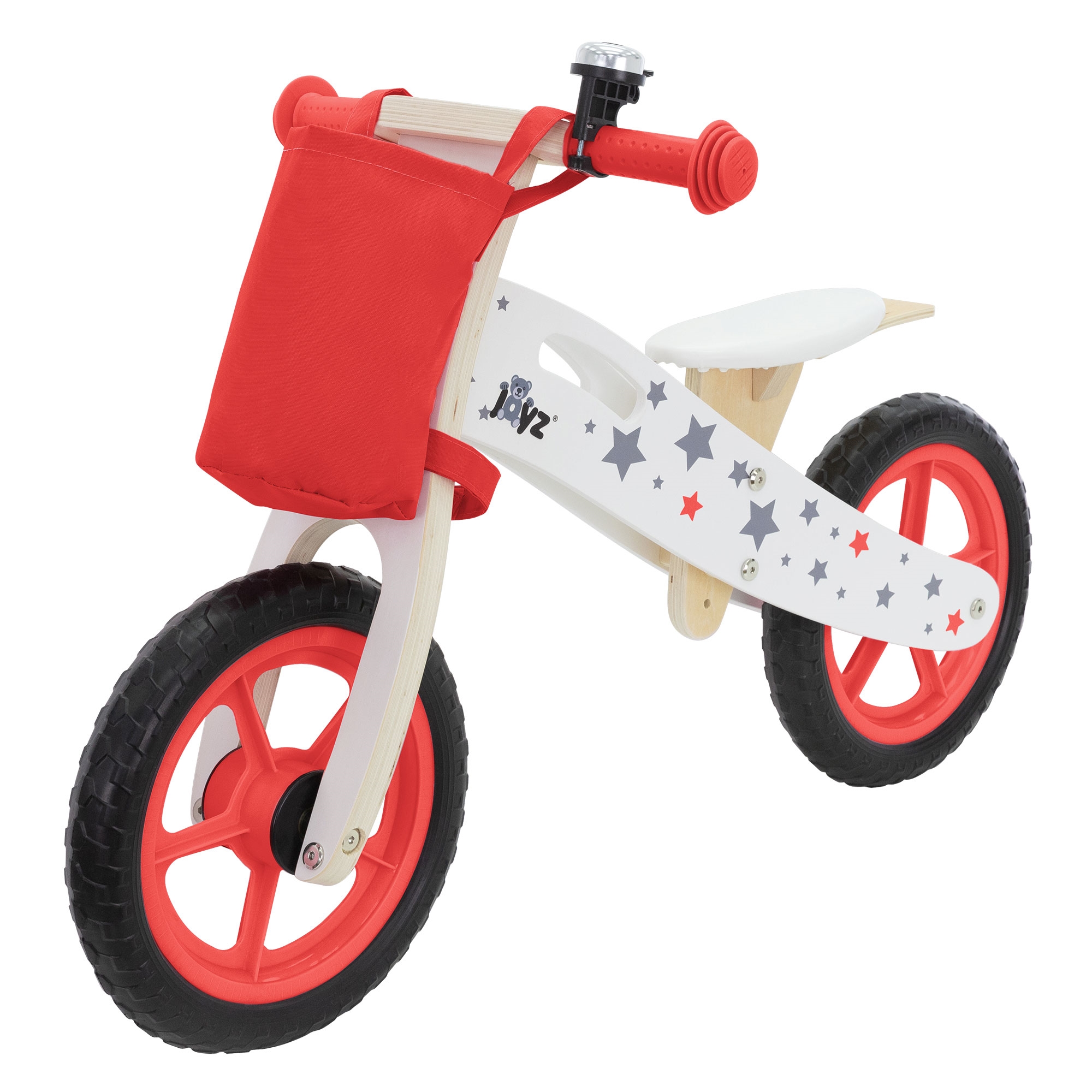 Bicicleta De Madera Joyz Para Niños A Partir De 2 Años Con Asiento Ajustable - rojo - 