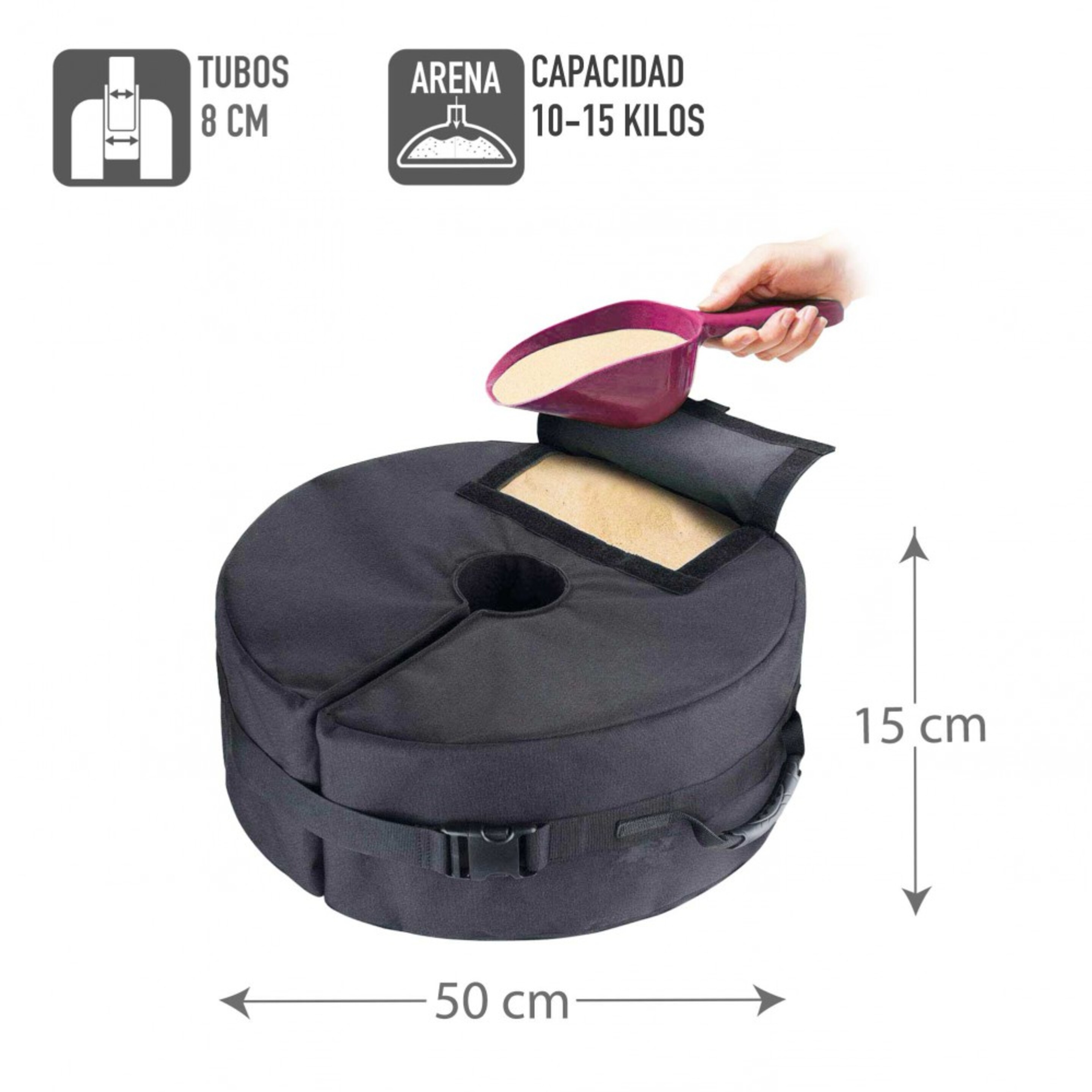 Soporte Para Parasoles Bolsa Rellenable 10-15 Kg Aktive Garden