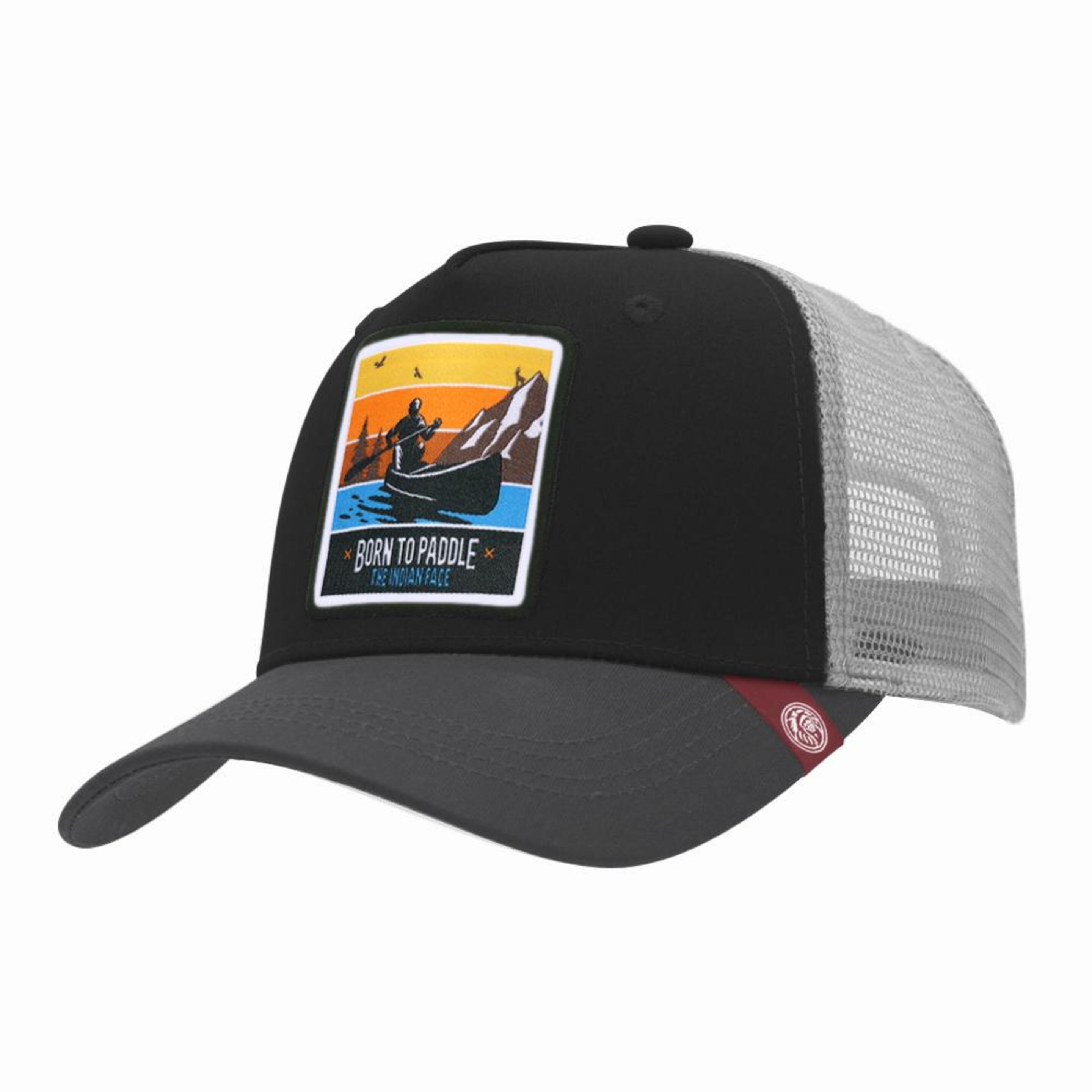 Gorra Trucker Born To Paddle Negro The Indian Face Para Hombre Y Mujer