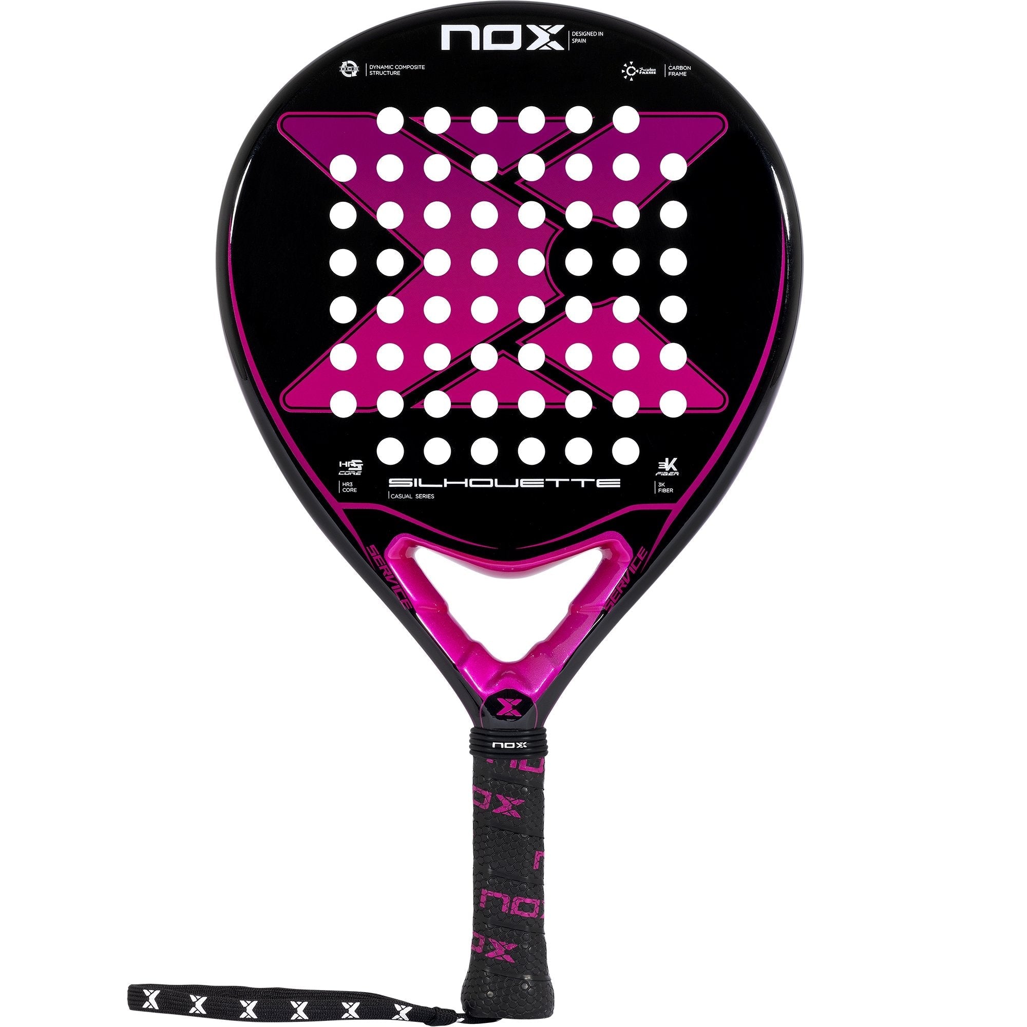 Raquete De Padel Nox Silhoutte Casual Series 23 - negro-rosa - 