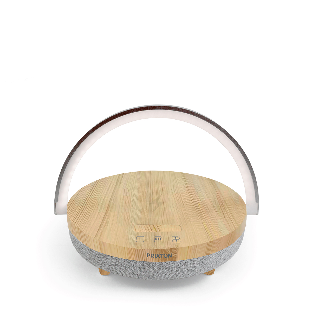 Altavoz Bluetooth Prixton Speaker Ligth (base Carga - Lámpara Led) - madera - 