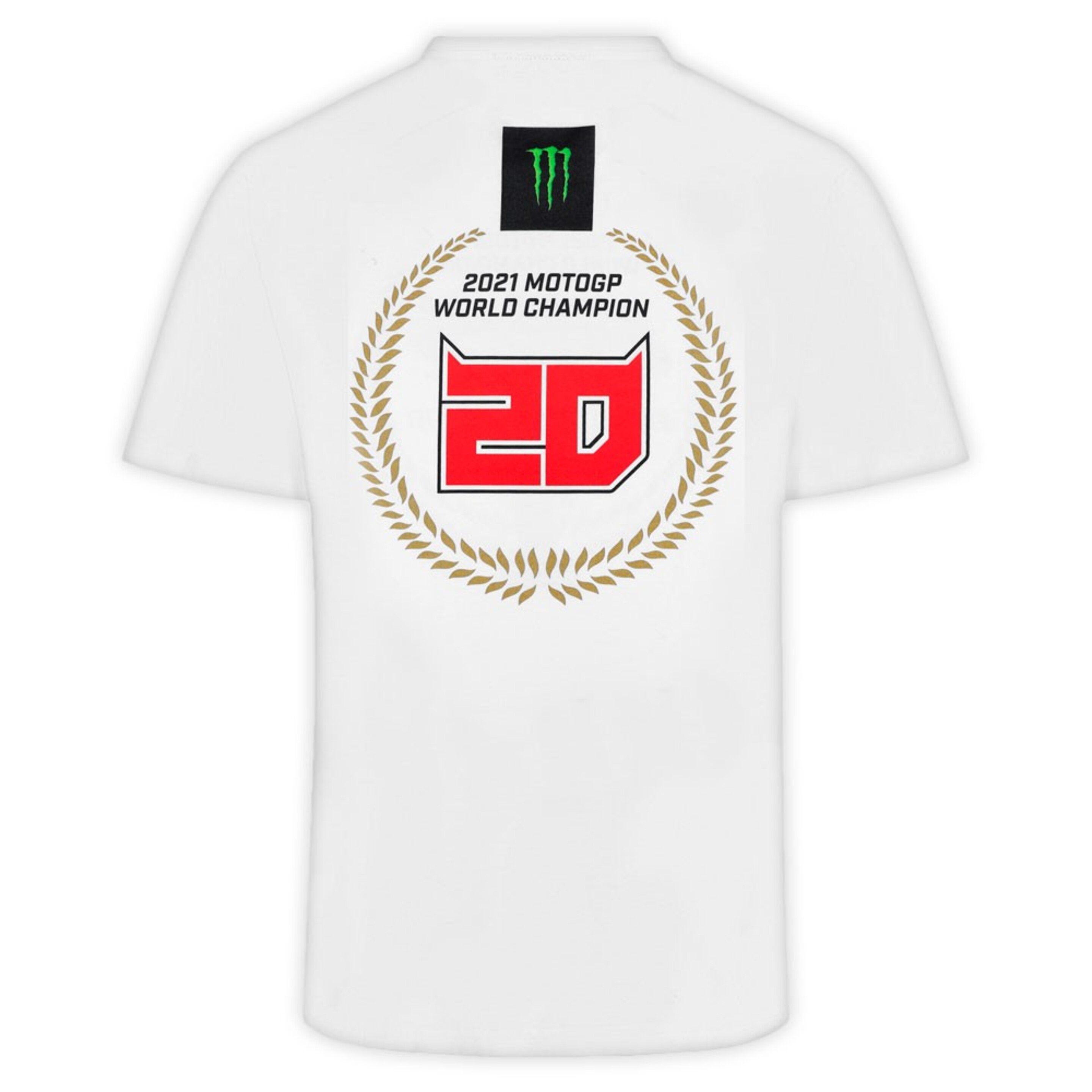 Camiseta Fabio Quartararo Campeón Del Mundo Motogp 2021 - Blanco  MKP