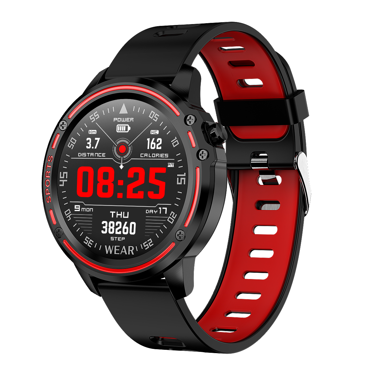 Leotec Smartwatch Multisports Ecg Complete Rojo