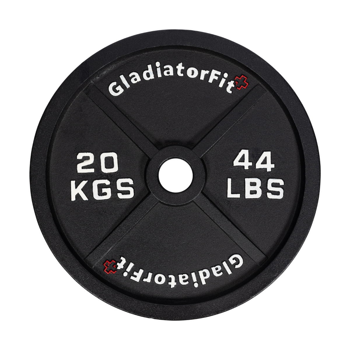 Disco Olímpico De Hierro Fundido Negro Ø 51mm Gladiatorfit | 20 Kg - negro - 