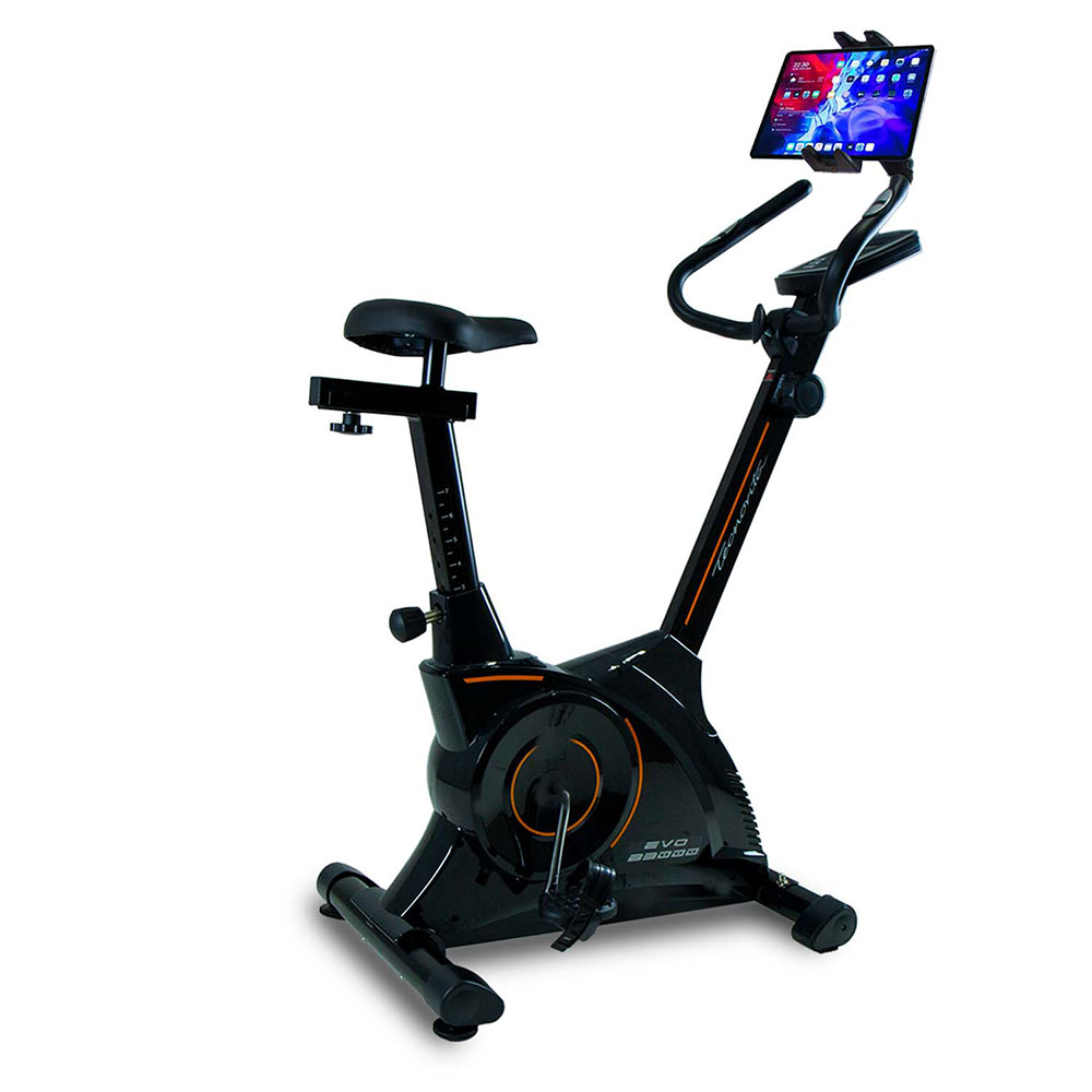 Bicicleta Estática Tecnovita Evo B3000 Yh3000h + Soporte Universal Para Tablet/smartphone - negro-naranja - 