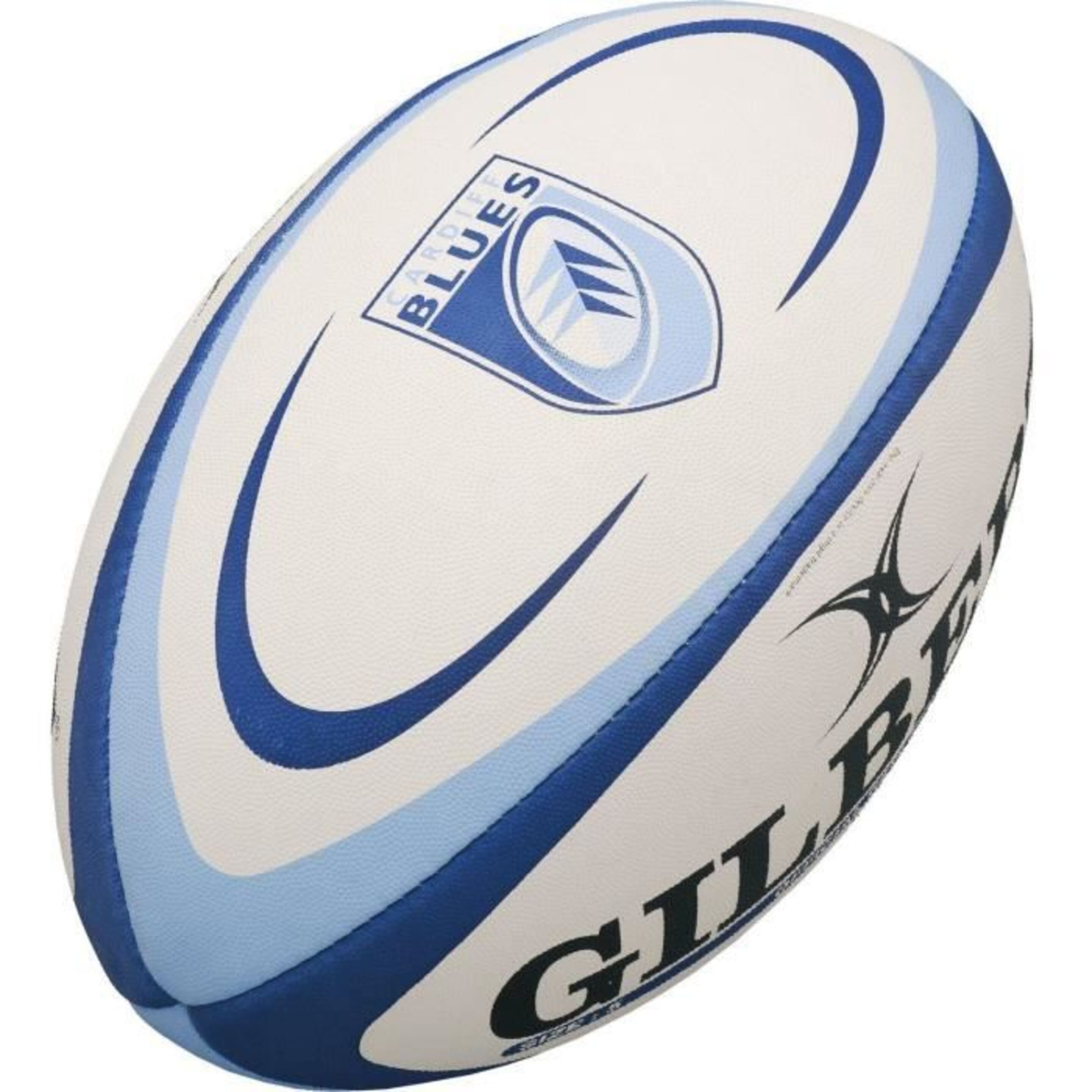 Balón De Rugby Gilbert Réplica Cardiff - Blanco/Azul  MKP