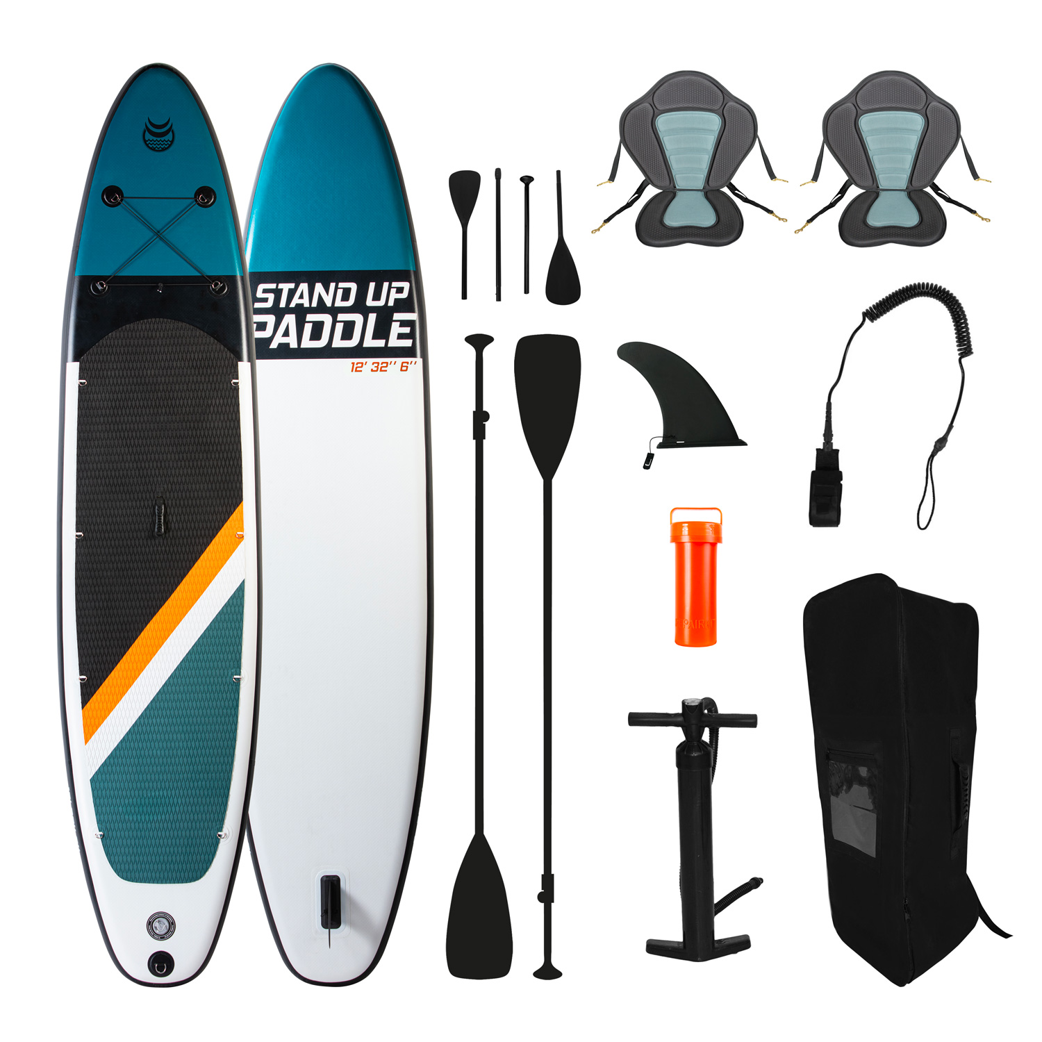 Tabla Paddle Surf Hinchable Adrn Two 12' Con Inflador, Remo, Leash Y Mochila  MKP