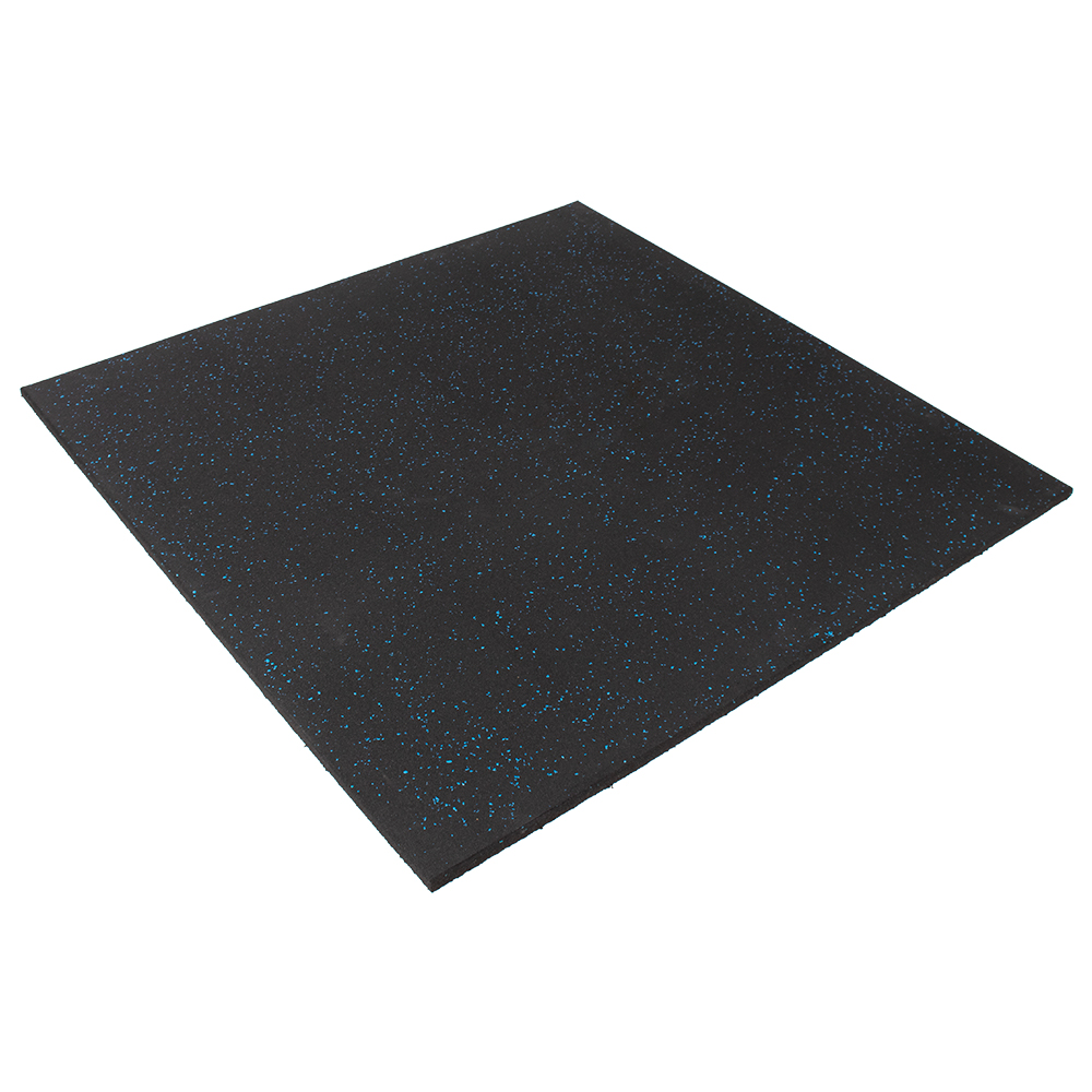 Pavimento Placa De Borracha Topgim Preto/azul (15mm) - negro-azul - 