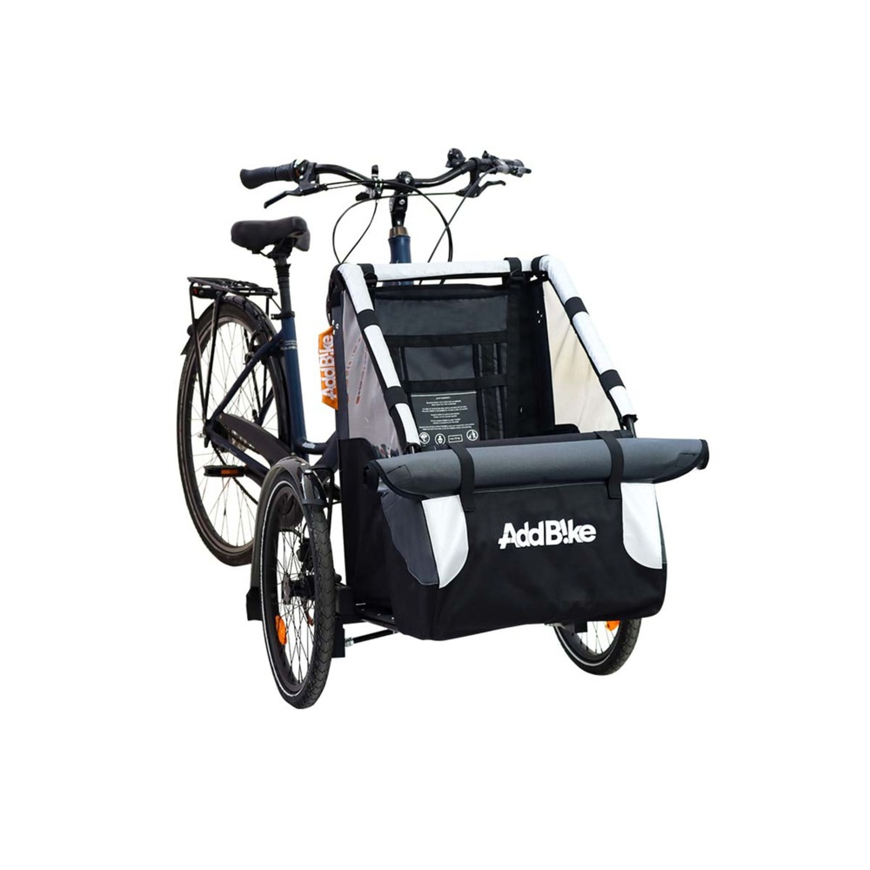 Kit Delantero Addbike Transporte Infantil - Gris/Negro - Kit Delantero: Transporte Infantil  MKP
