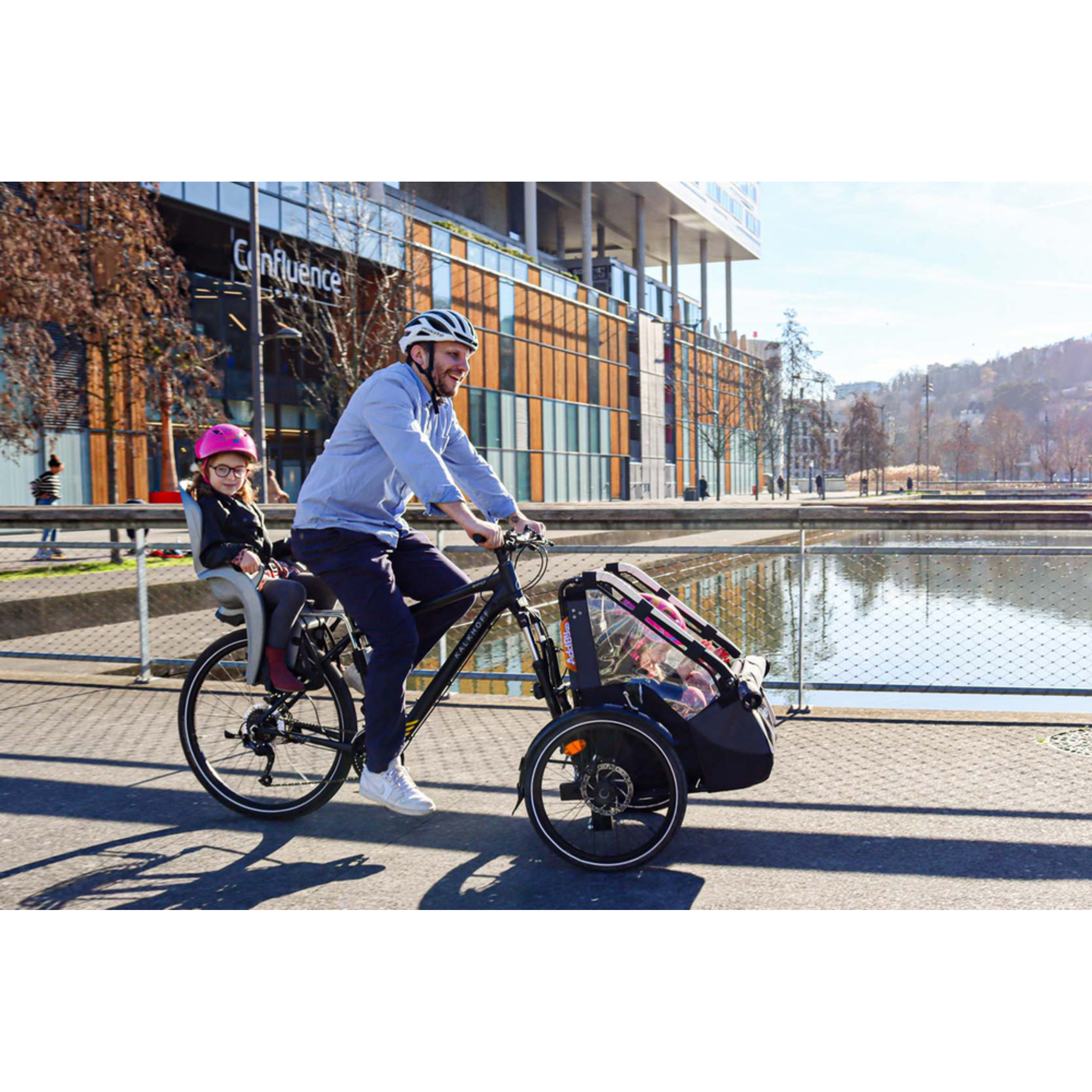 Kit Delantero Addbike Transporte Infantil - Gris/Negro - Kit Delantero: Transporte Infantil  MKP