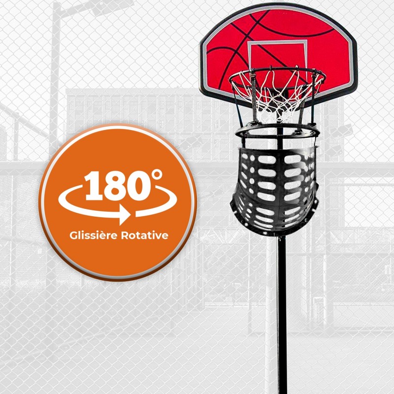 Sistema De Retorno De Balón De Baloncesto -180 Grados 45.5 X 32.5 Cm - Para Horas De Diversión.  MKP