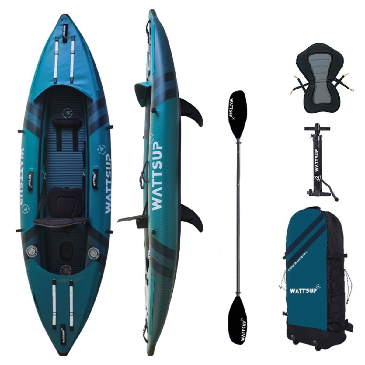 Kayak Hinchable - 1 Persona - Con Accesorios - Wattsup Cod - azul - 