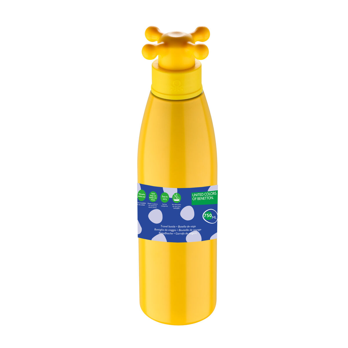 Botella De Agua De Pared 750ml Colección Yellow Rainbow - Botella De Agua Benetton Rainbow Be  MKP