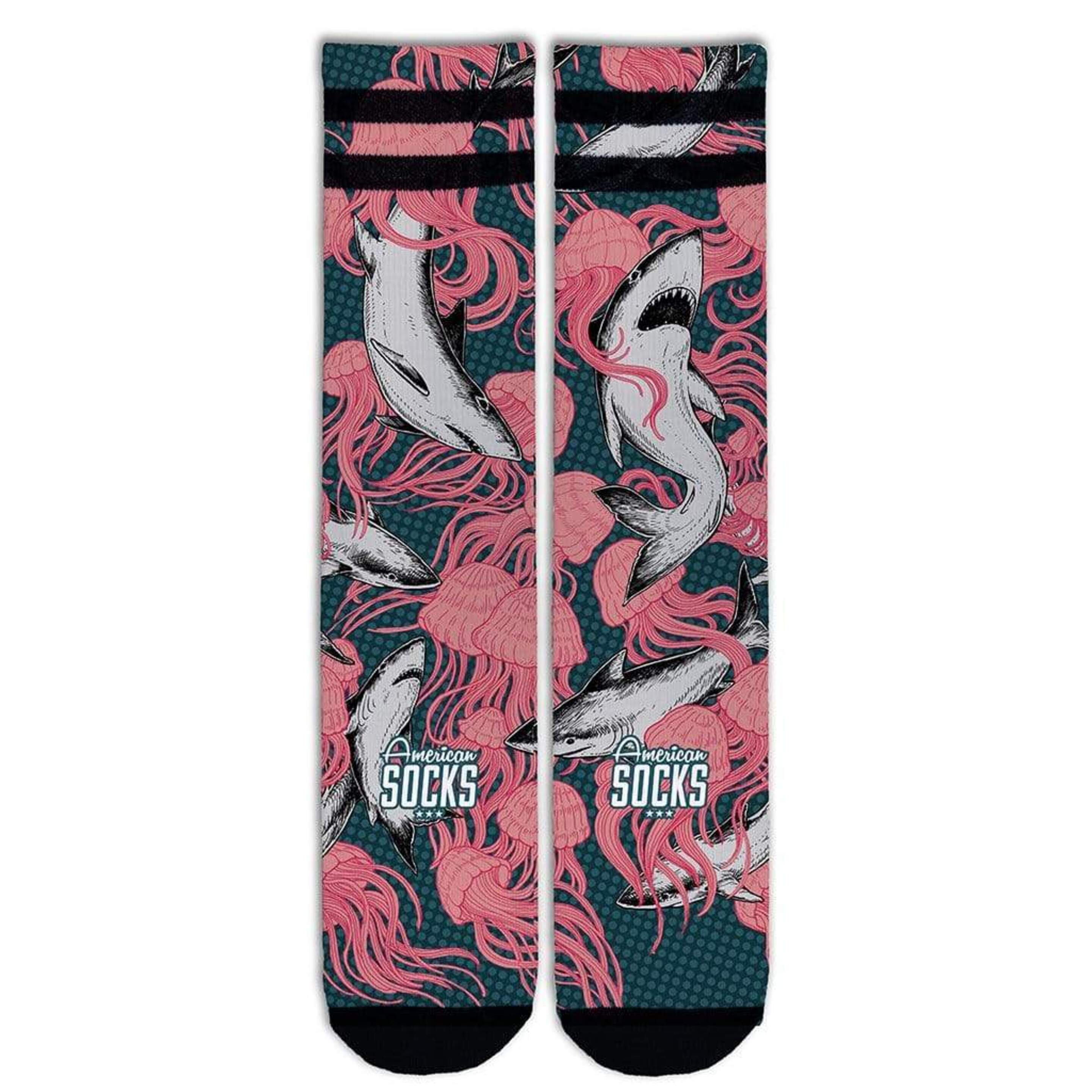 Meias American Socks - Shark Attack - Mid High