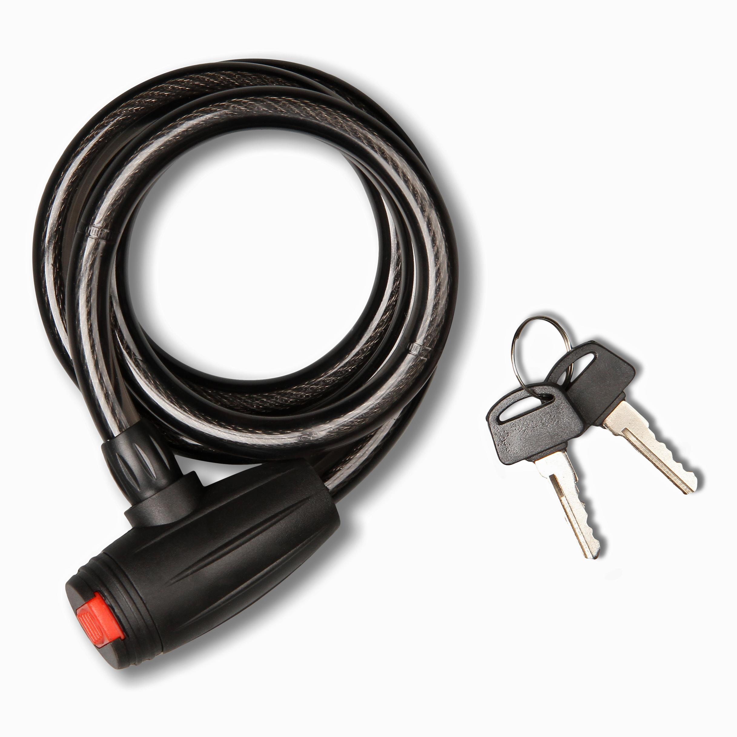 Cable Candado De Acero Golden Key 1.2 * 120 Cm - negro - 