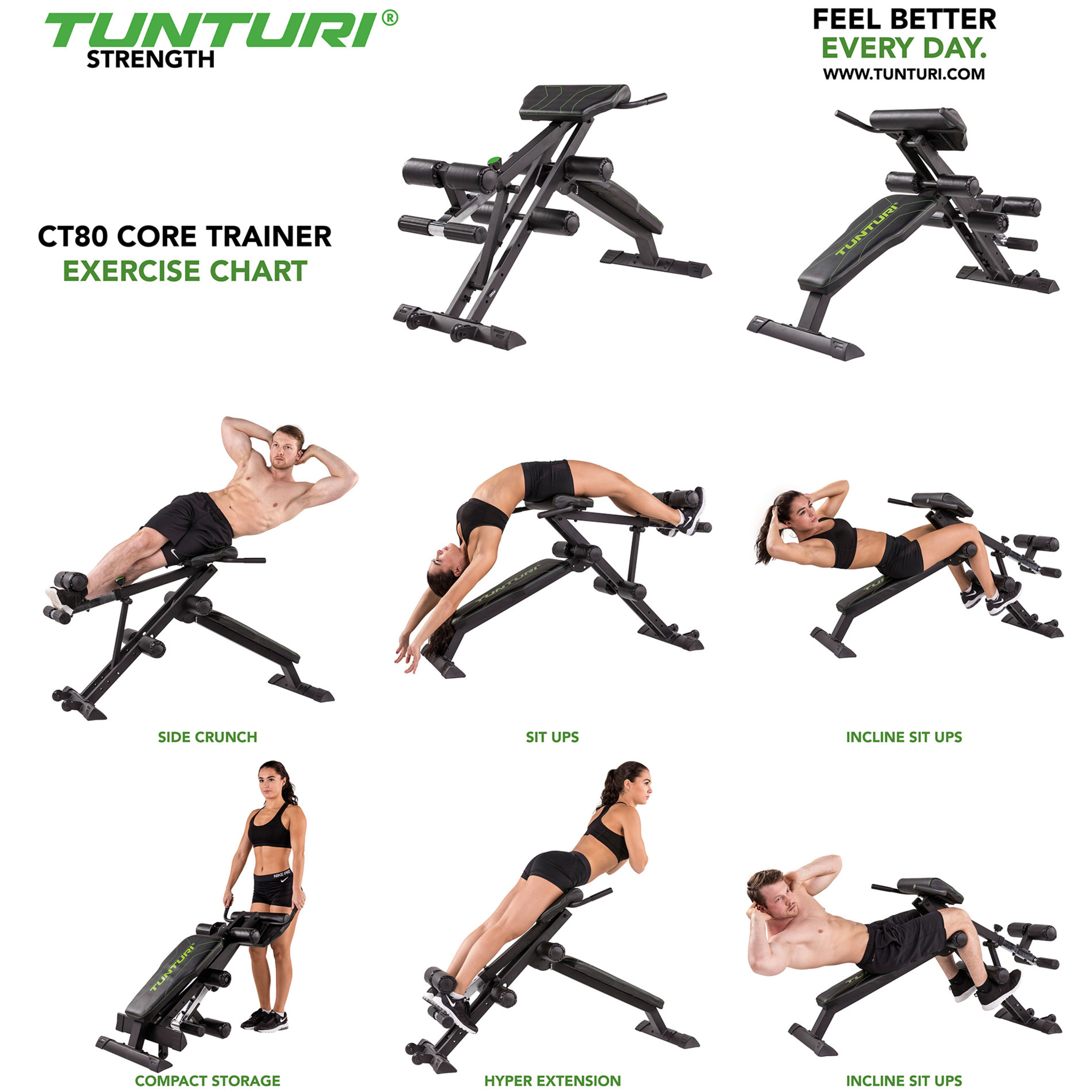 Banco De Musculación Ct80 Core Trainer Tunturi