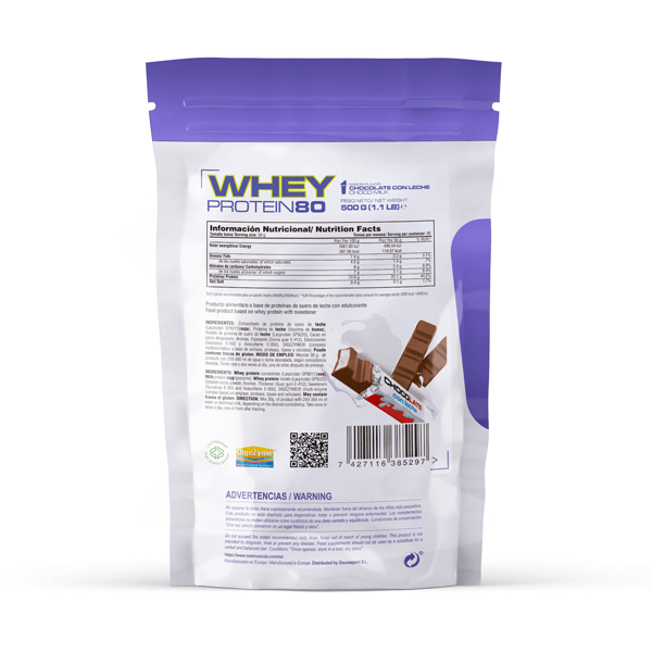 Whey Protein80 - 500g De Mm Supplements Sabor Chocolate Con Leche