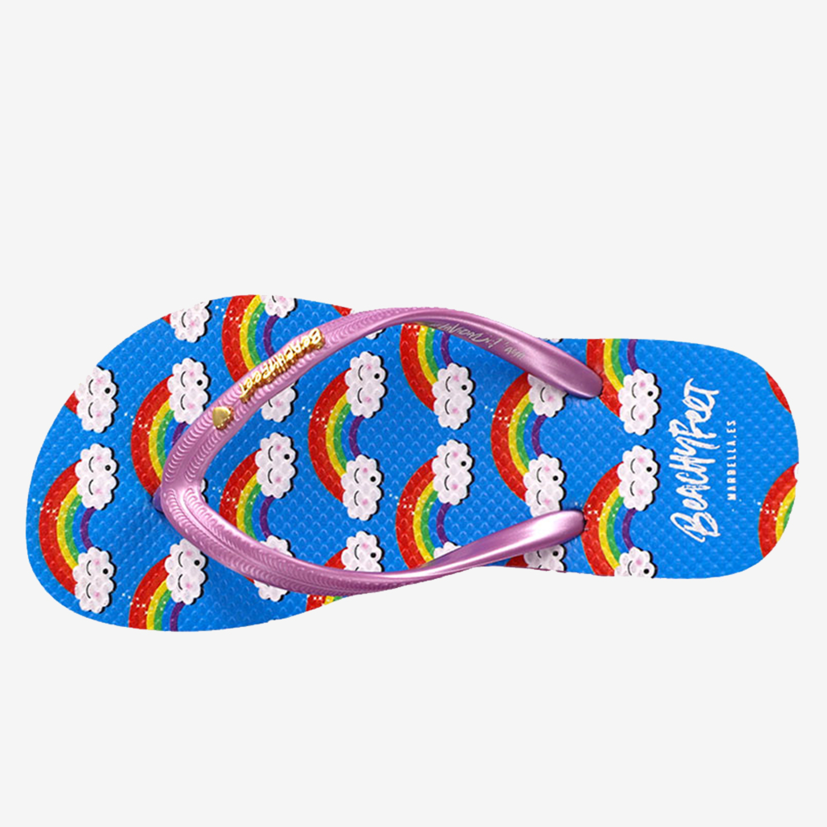 Chinelos Infantiles Beachyfeet Modelo Arcoiris