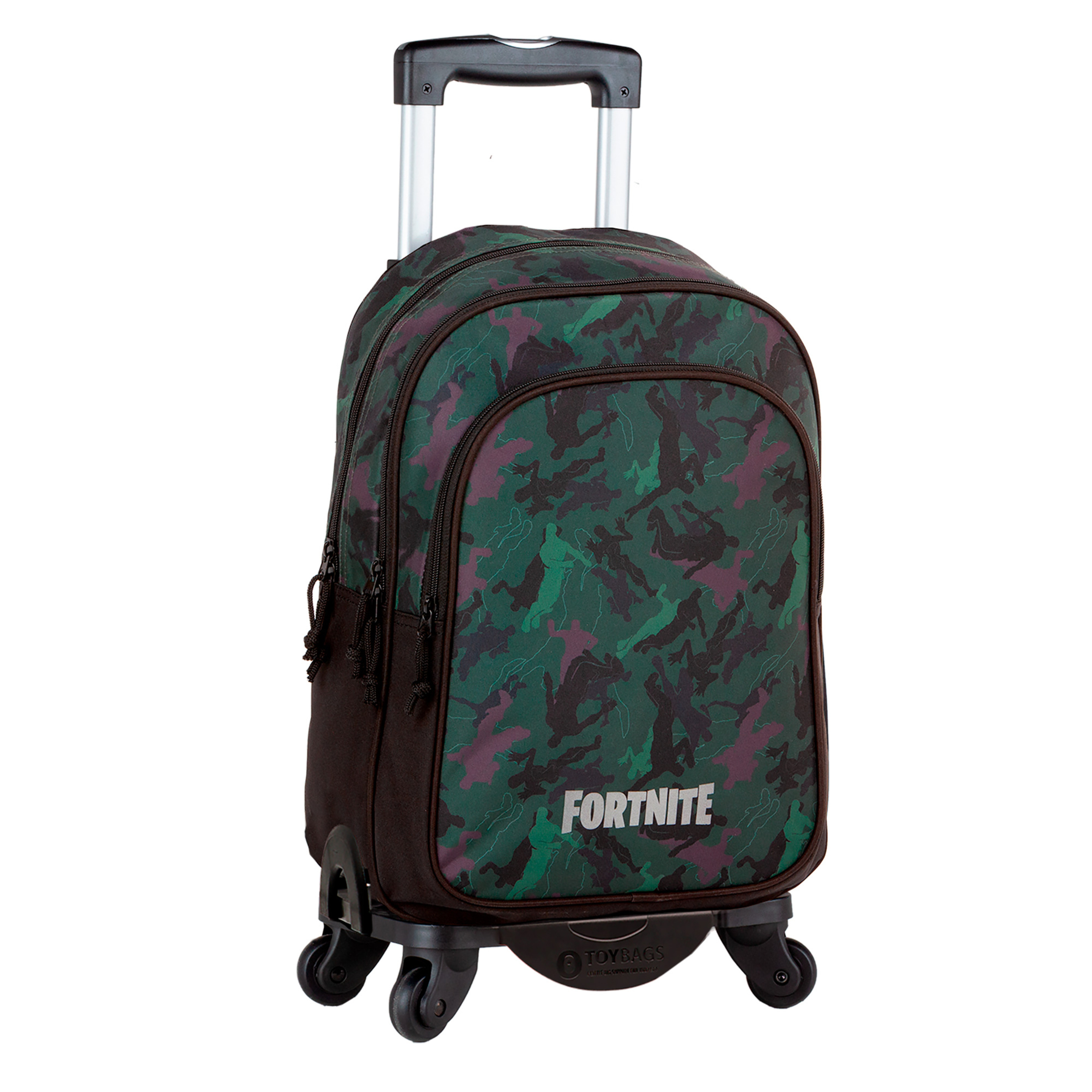 Mochila Fortnite Camuflaje Mas Carro Toybags 4 Ruedas