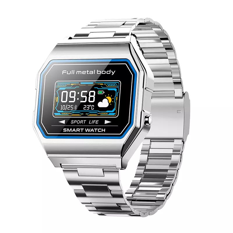 Smartwatch Kw18, 0.96'', Frequência Cardíaca 24/7, Calorias E Distância Percorrida, Modo Multidesportivo, Notificações: Chamada, Sms, Redes Sociais - Prateado - plateado - 