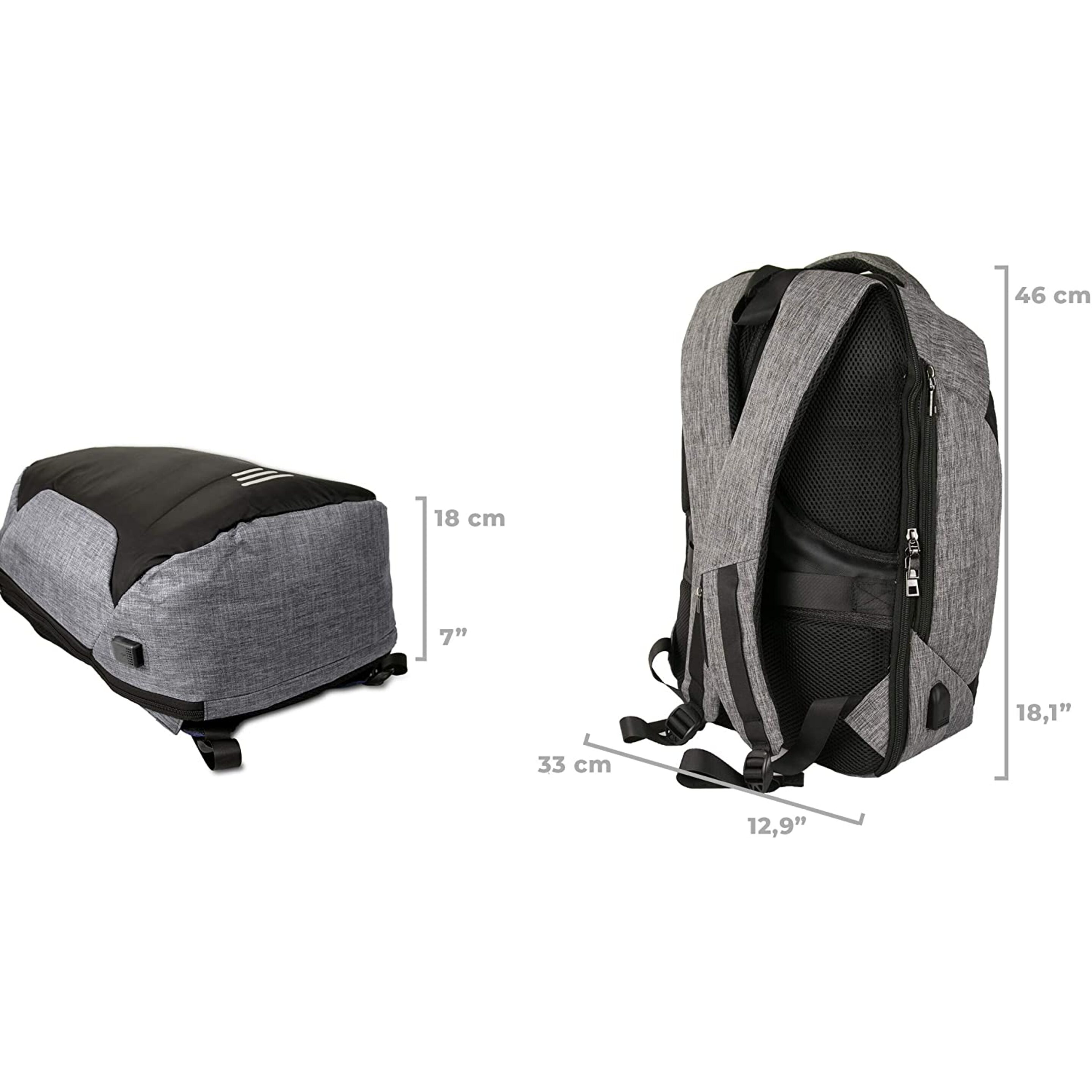 Airel Mochila Portátil-inteligente Impermeable Con Puerto Usb Y Cargador 46x33x16 Cm / 15,6 Pulgadas