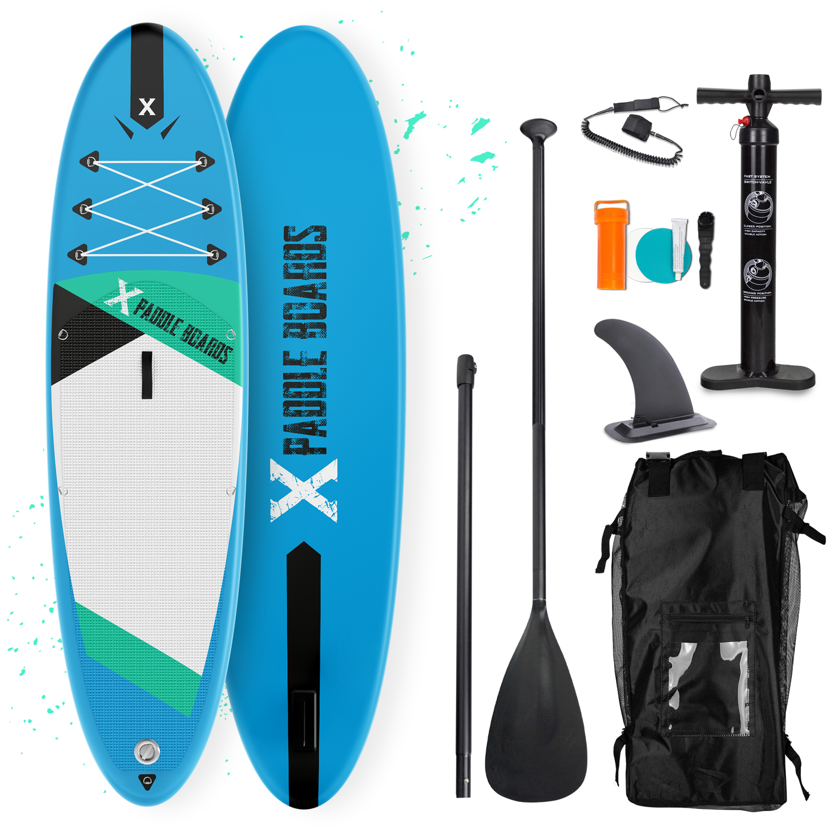 Prancha De Stand Up Paddle Insuflável X1 X-paddleboards | 10 X 32" X 6" ( 305 X 82 X 15cm)