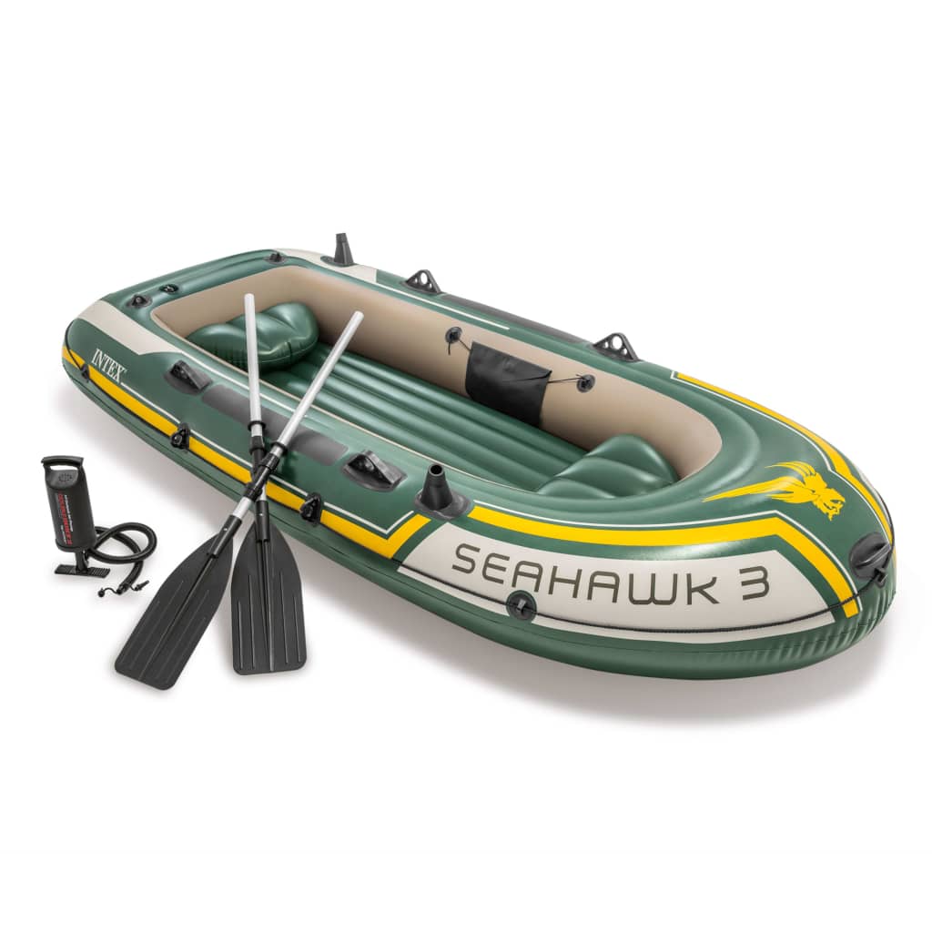 Barco Insuflável Intex Seahawk 3 & Remos Alumínio - 295x137x43 Cm - verde - 