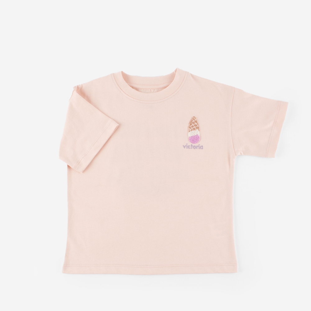 Camiseta De Algodón Bordado Victoria Things Con Patrón Oversize - rosa - 