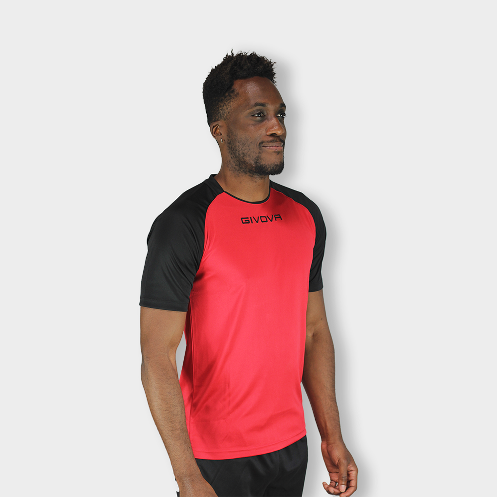 Camisa De Futebol Givova Capo Vermelha/preta Poliéster | Sport Zone MKP