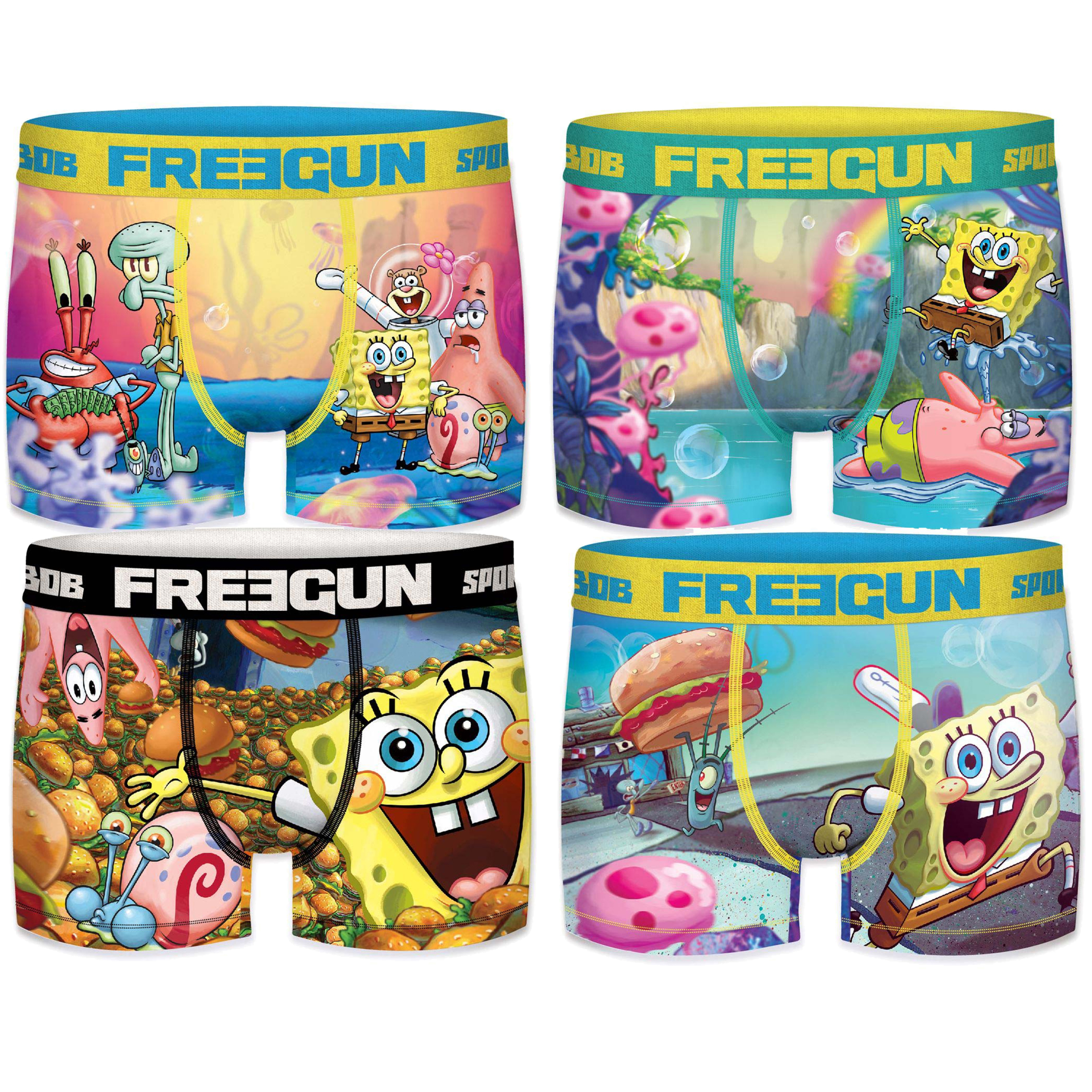 Cuecas Freegun Spongebob Pack 3