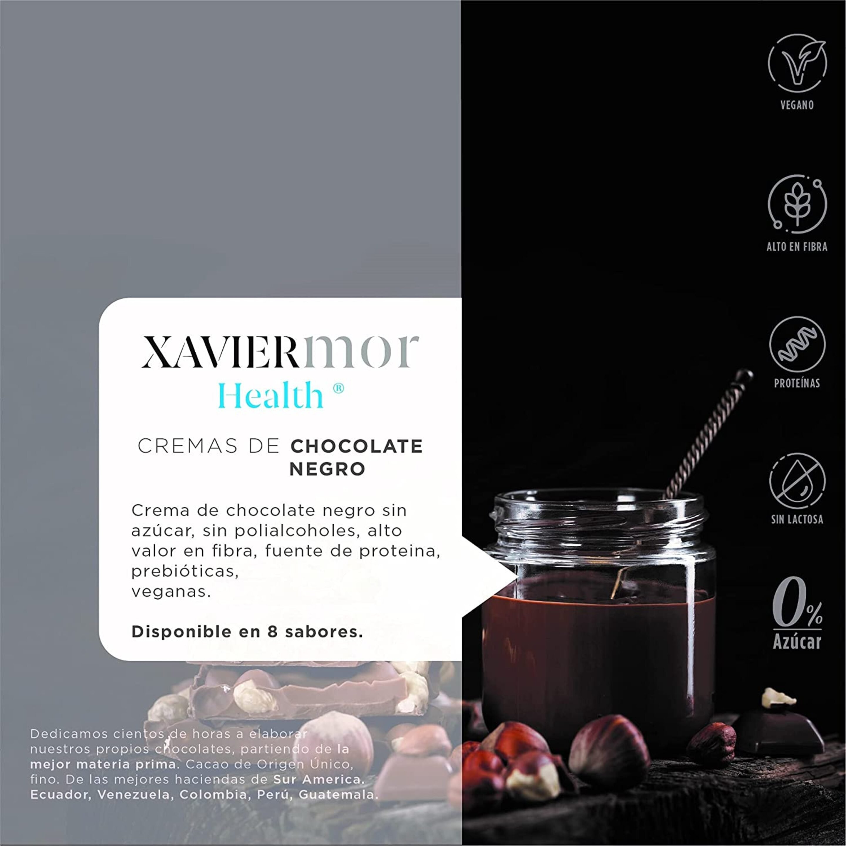 Chocolate Amargo E Creme Proteico, Sem Açúcar, Sem Polialcoois, Vegano | Sport Zone MKP