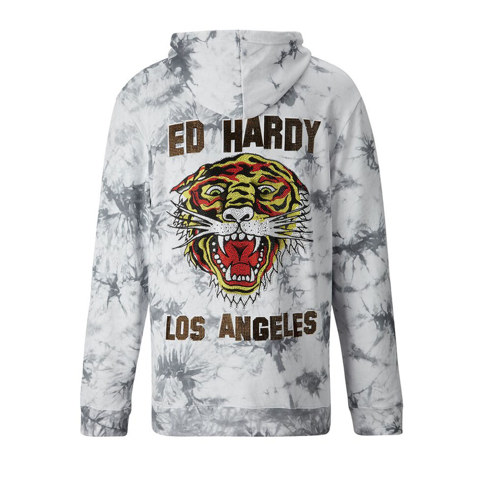 Sudadera Ed Hardy Los Tigres Hoody Grey - Zapatillas De Moda Para Hombre  MKP