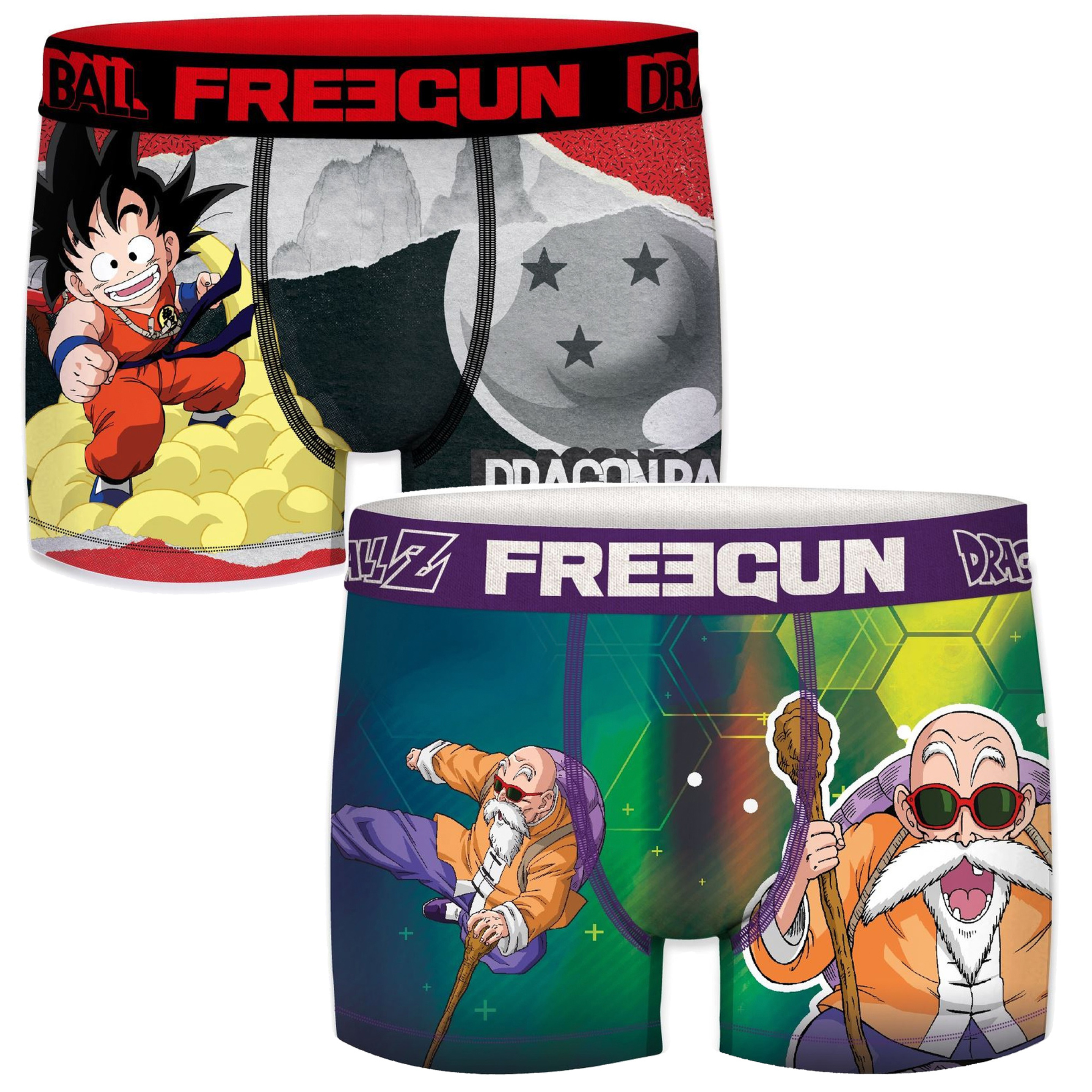 Pack 2 Calzoncillos Freegun Son Goku & Tortue - Multicolor  MKP