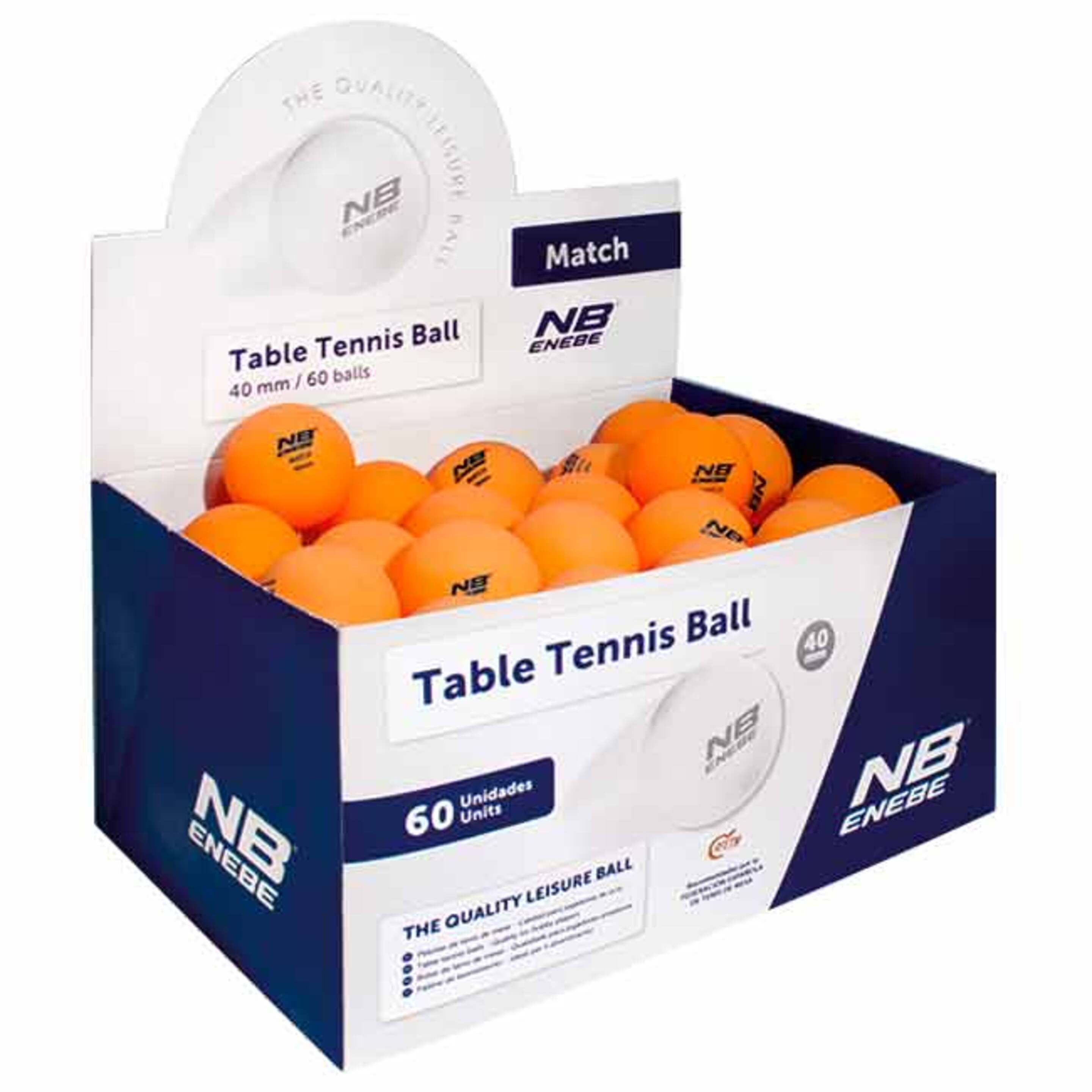 Caixa De 60 Bolas Ping Pong Enebe Match - naranja - 