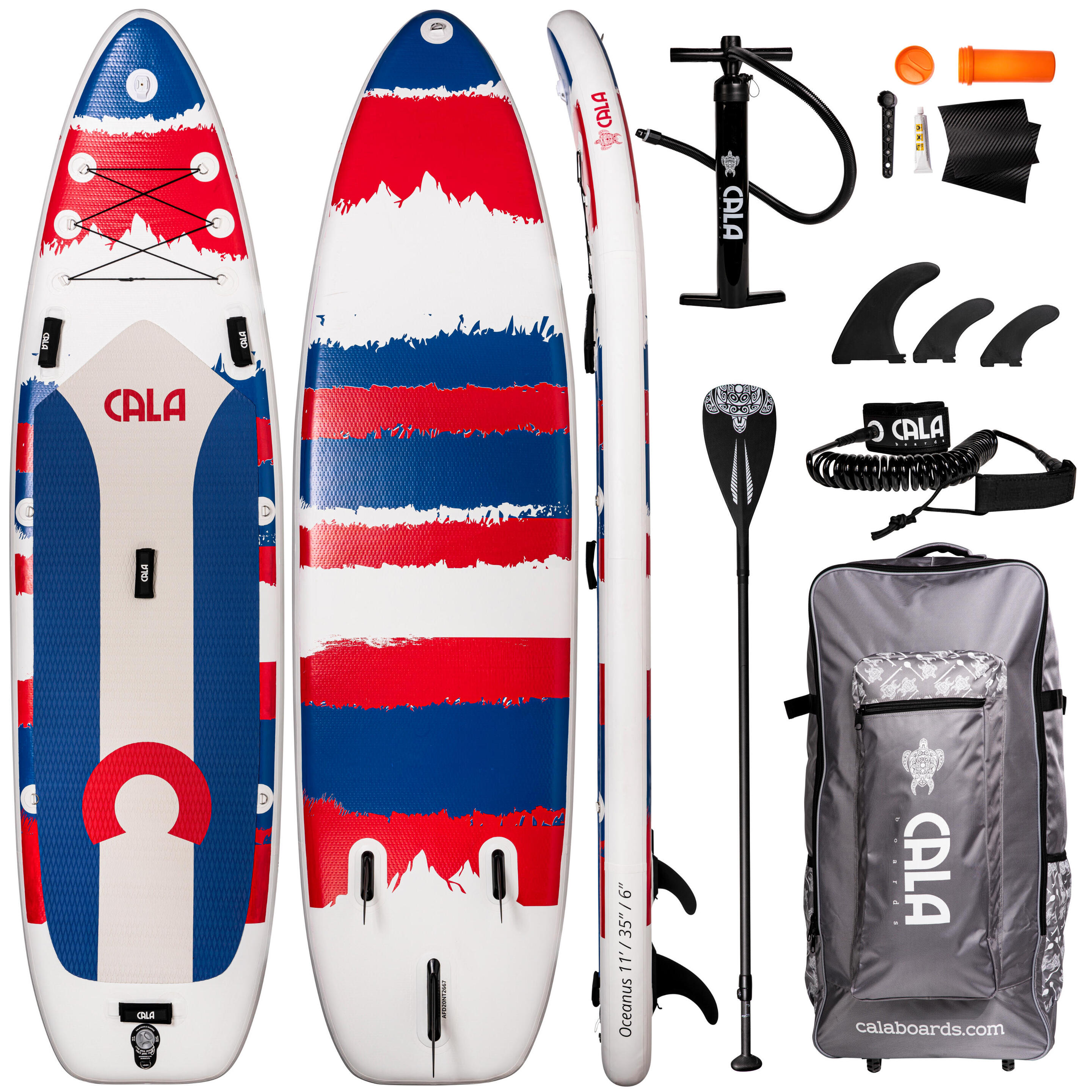Tabla Paddle Surf Cala 11’0" Oceanus  Cruising Isup - Multicolor - Tabla De Surf Paddle Resistente  MKP