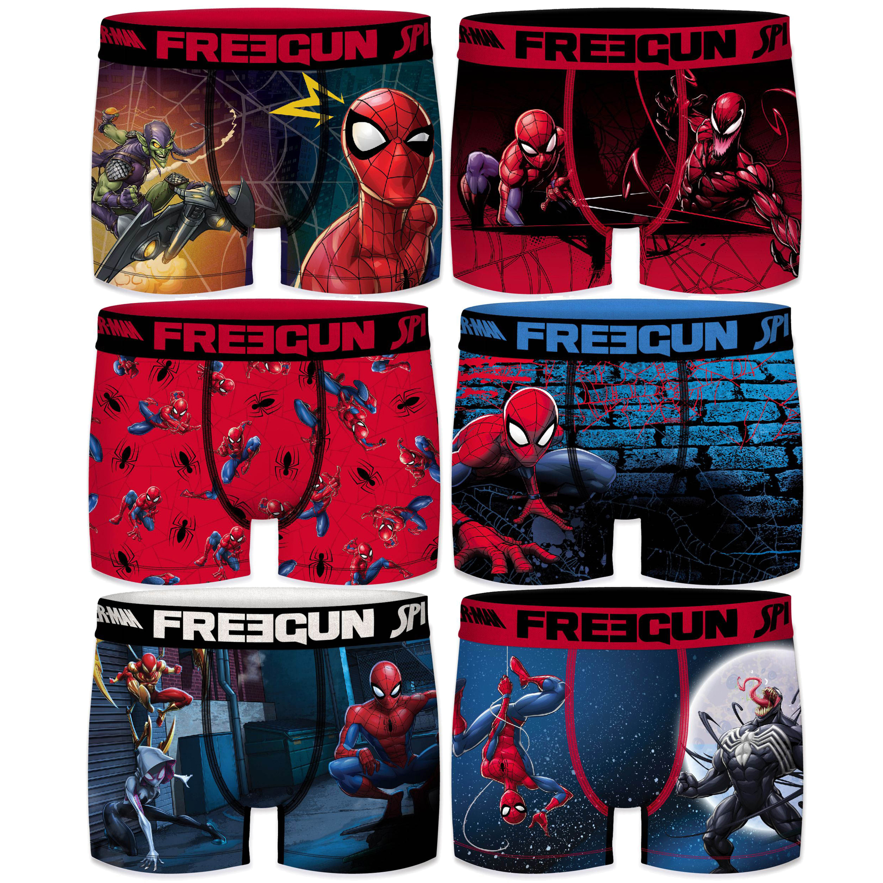 Pack 6 Calzoncillos Freegun Spiderman