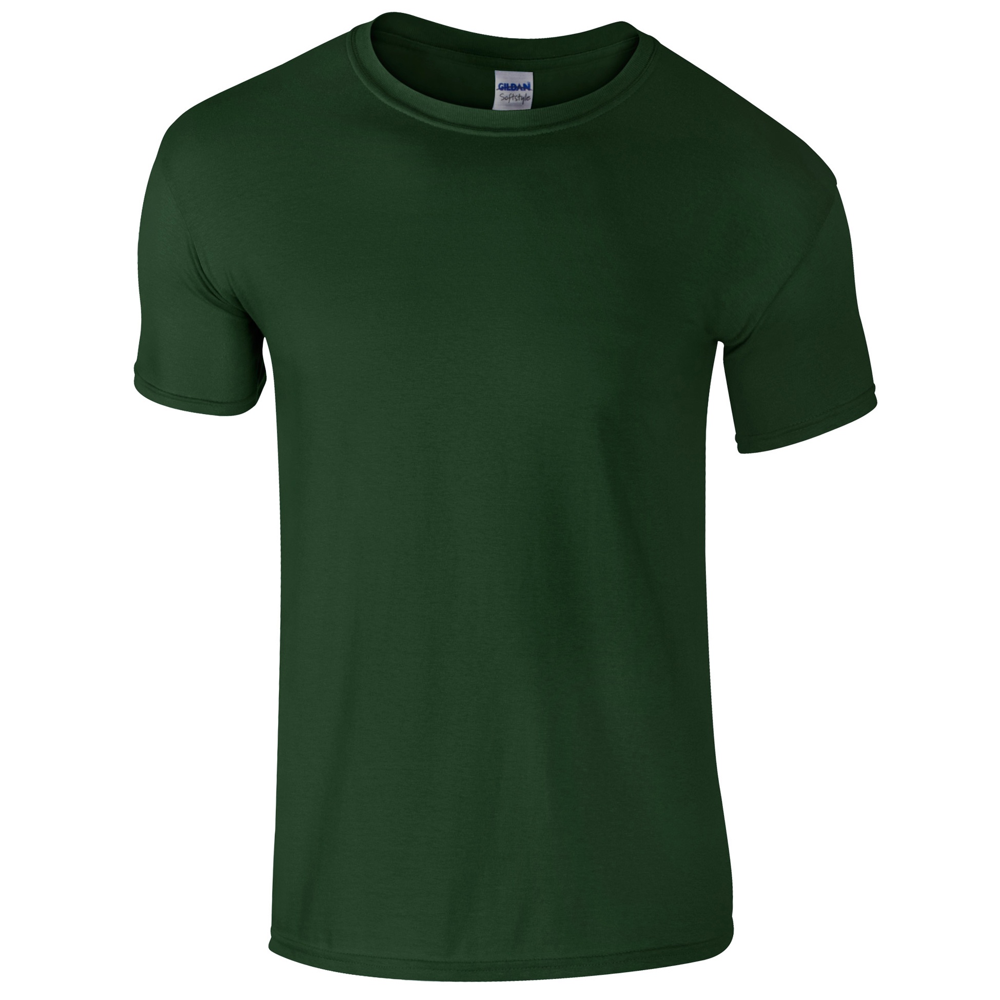 Camiseta De Manga Corta Suave Básica 100% Algodón Gordo Gildan - verde-oscuro - 