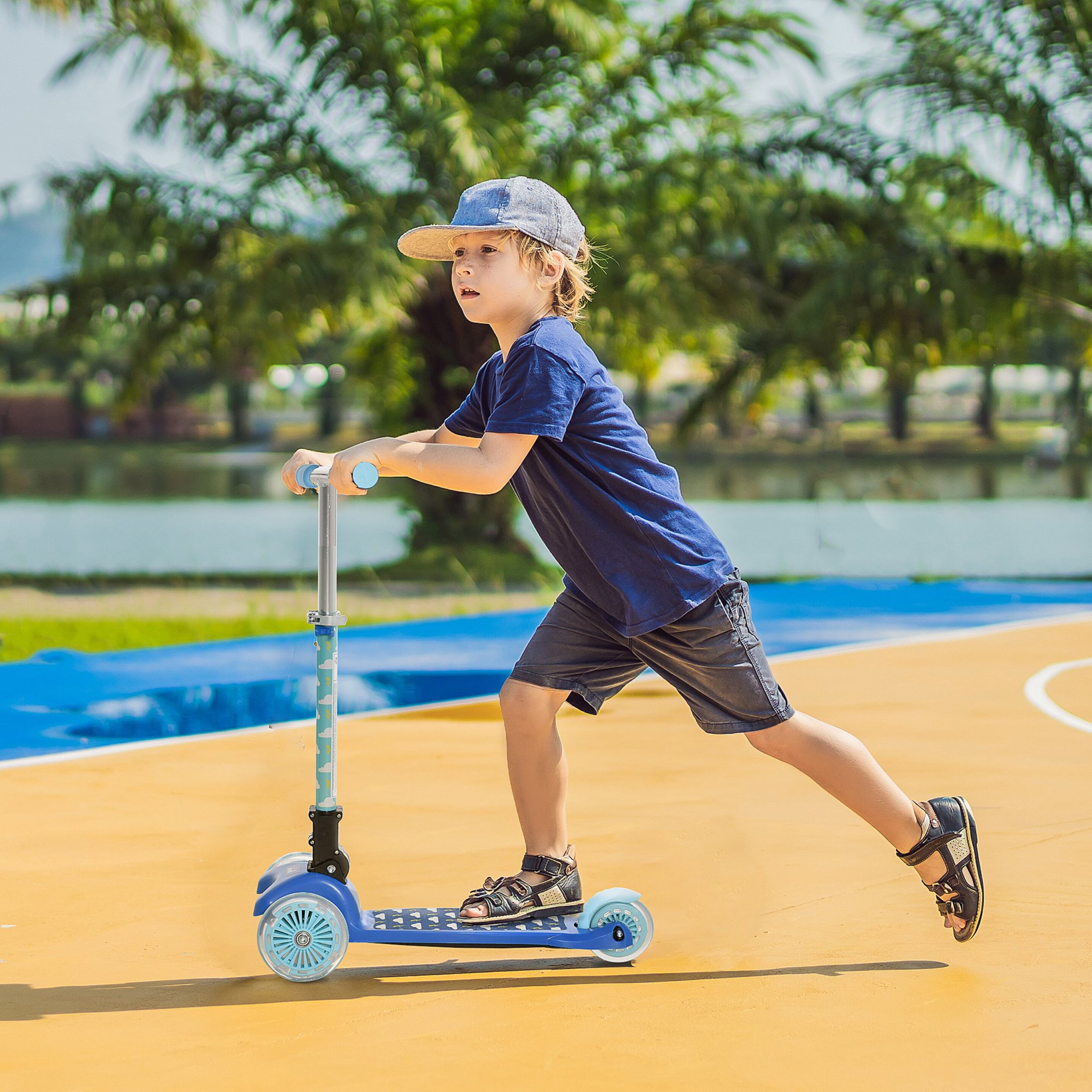 Patinete De Niño 3 Ruedas Homcom 371-034bu