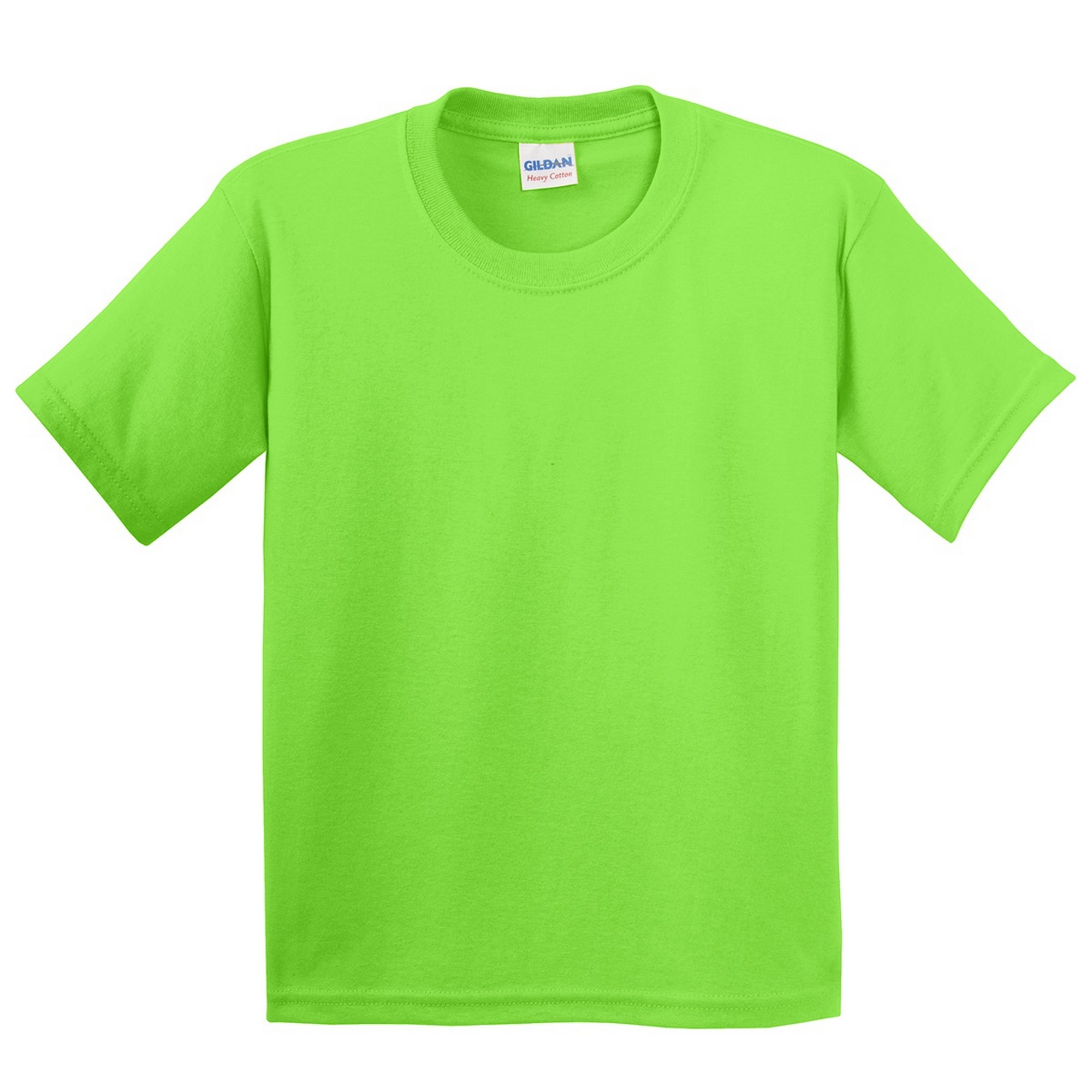 Camiseta Básica De Manga Corta Con Algodón Grueso (paquete De 2) - verde-lima - 