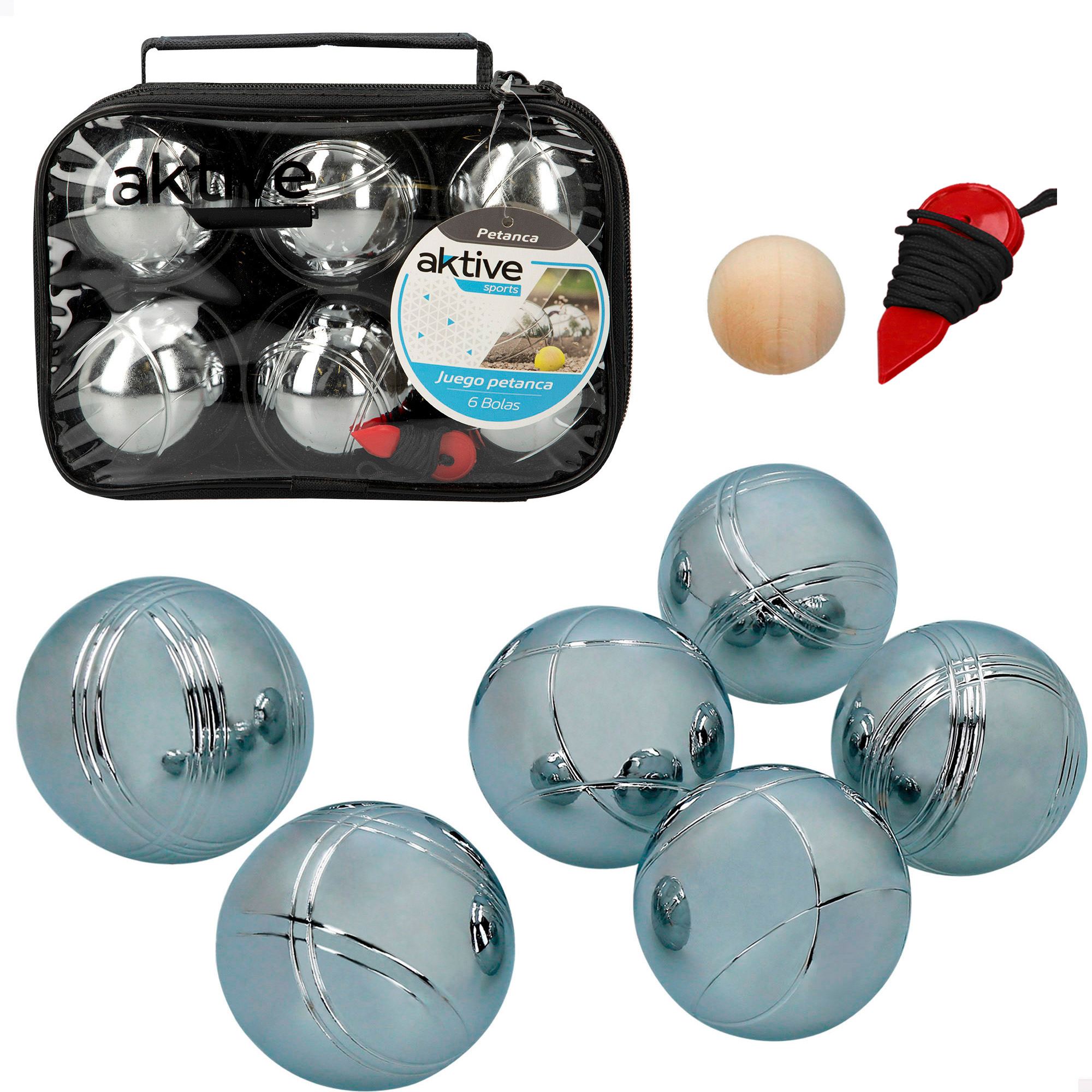 Set Jogo De Petanca Com 6 Bolas Aktive Sports