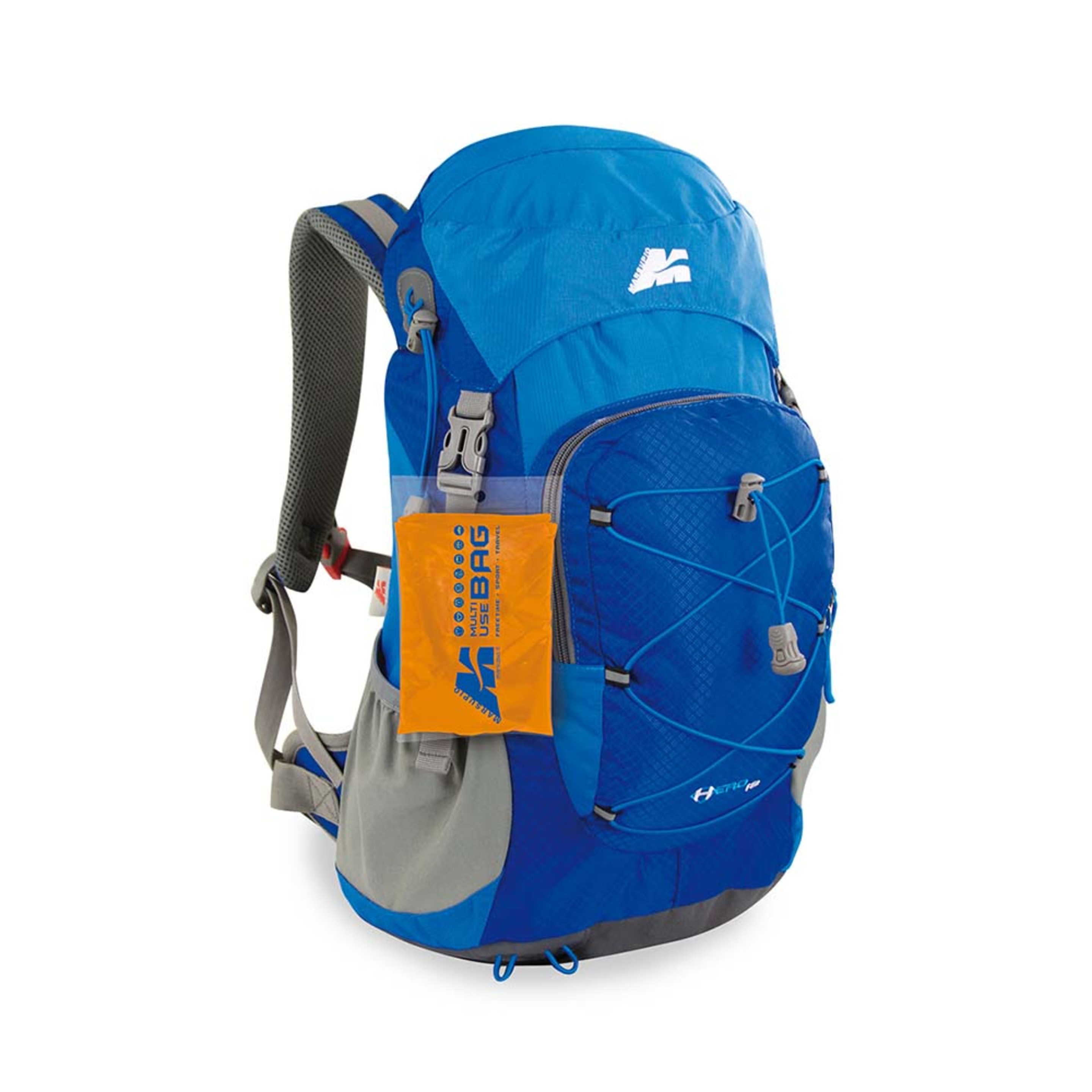 Mochila Trekking E Montanha Hero 18l Com Bolsa Impermeável Marsupio Azul
