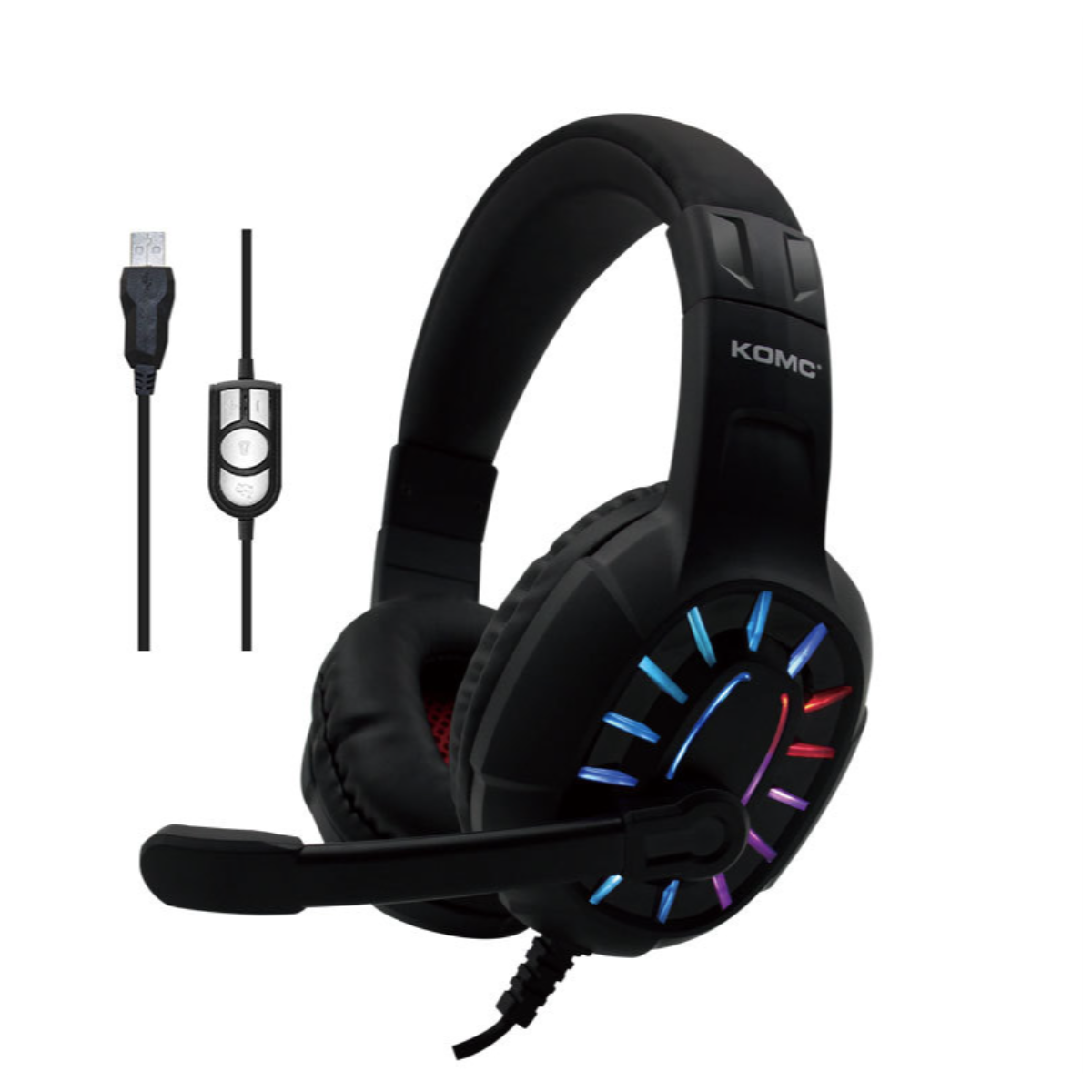 Auriculares Gaming Smartek Con Reproductor De Juegos De Pc Y Luz Led
